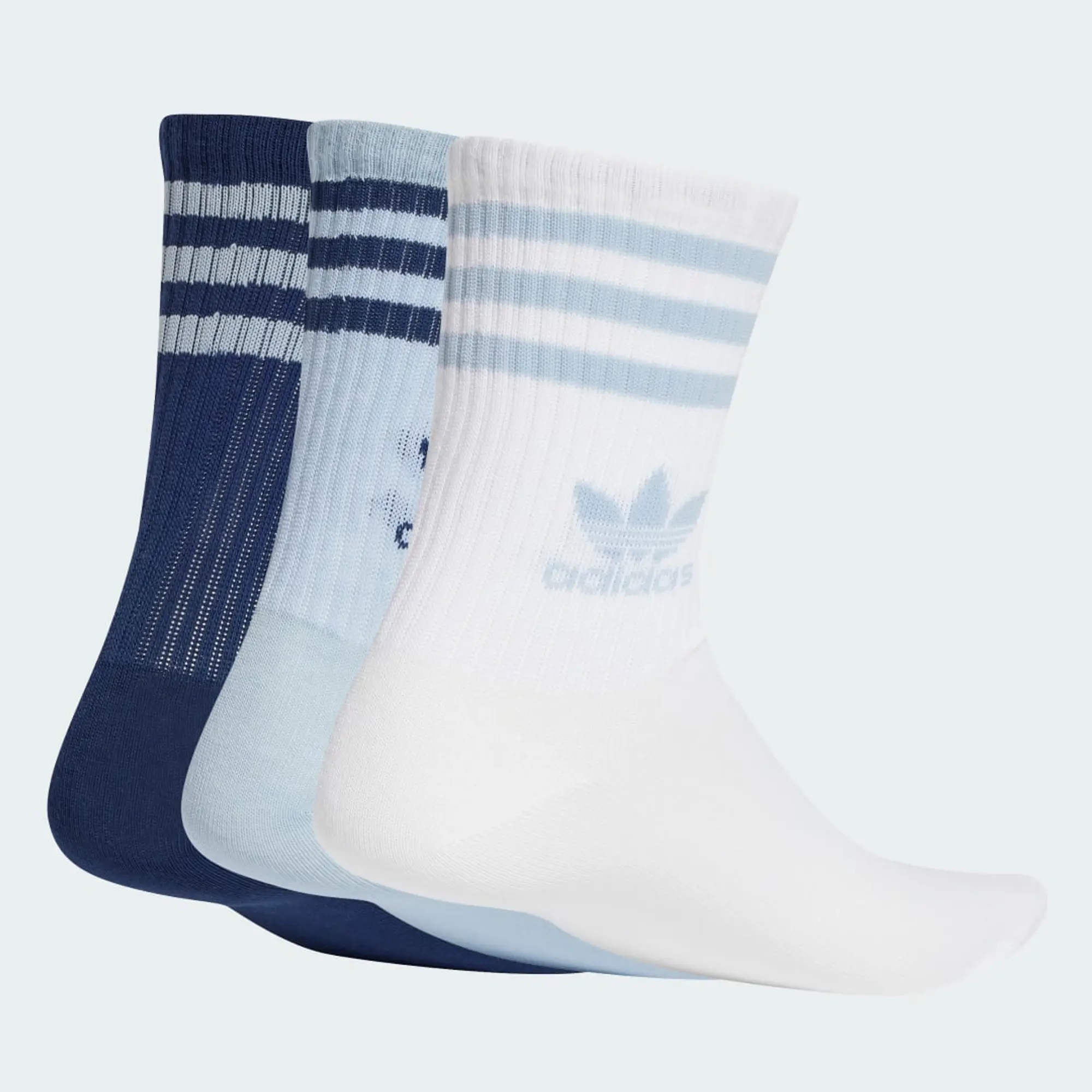 Adidas Originals 3 Stripes Crew Sock In Multi