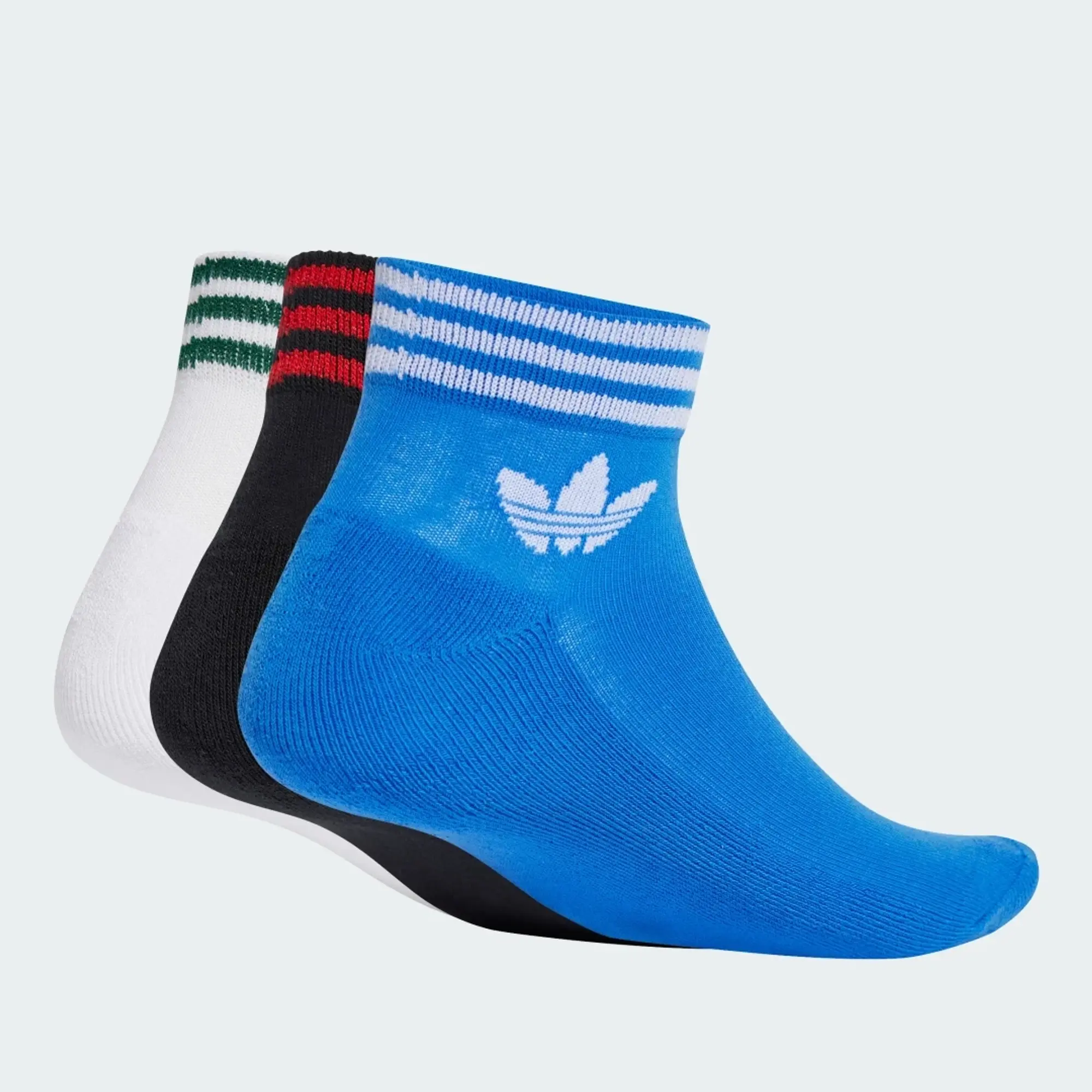 Adidas Trefoil Ankle Sock Half-Cushioned 3-Pack Black/ Blue/ White S