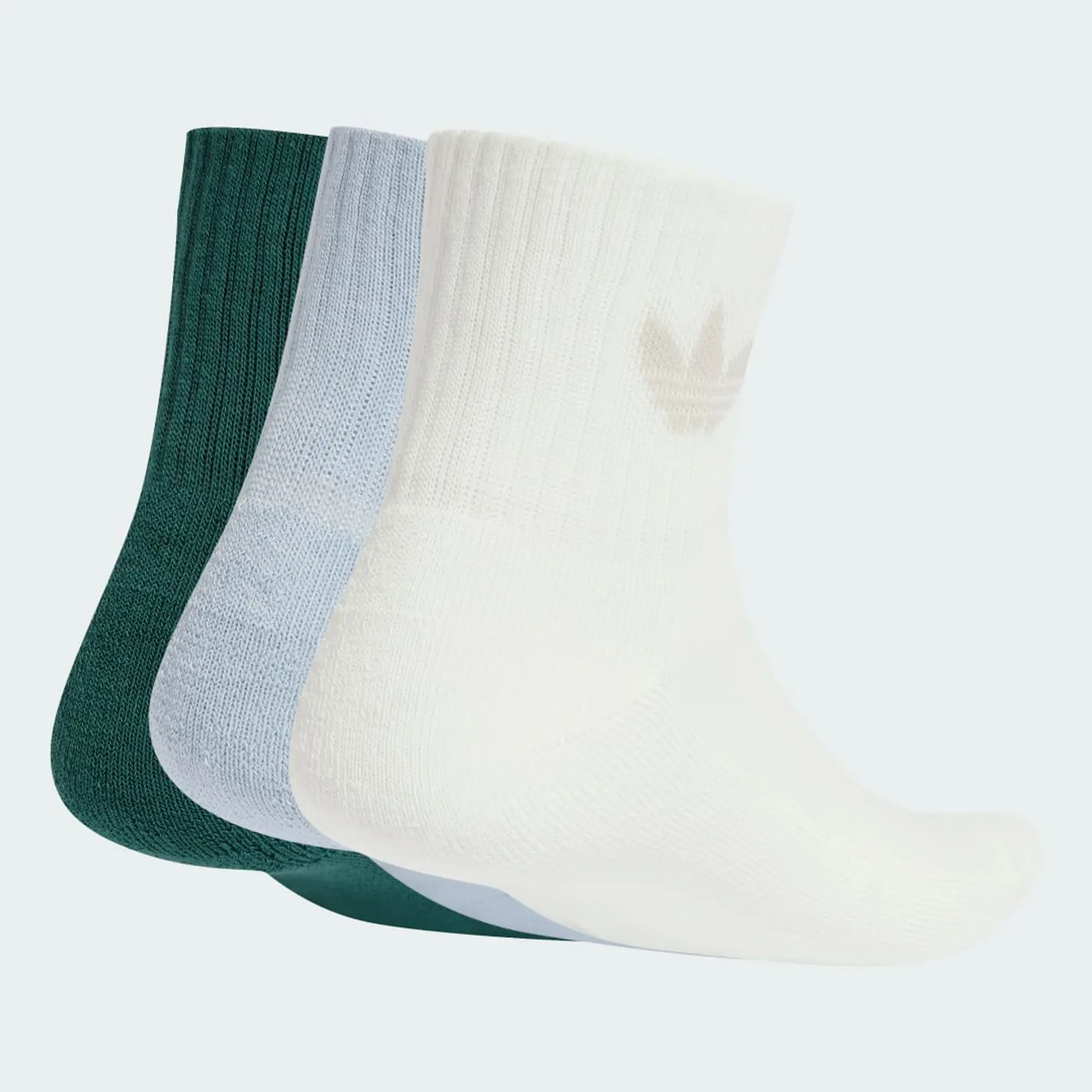 Adidas Mid Ankle Sock 3-Pack Off White/ Collegiate Green/ Wonder Blue Xl