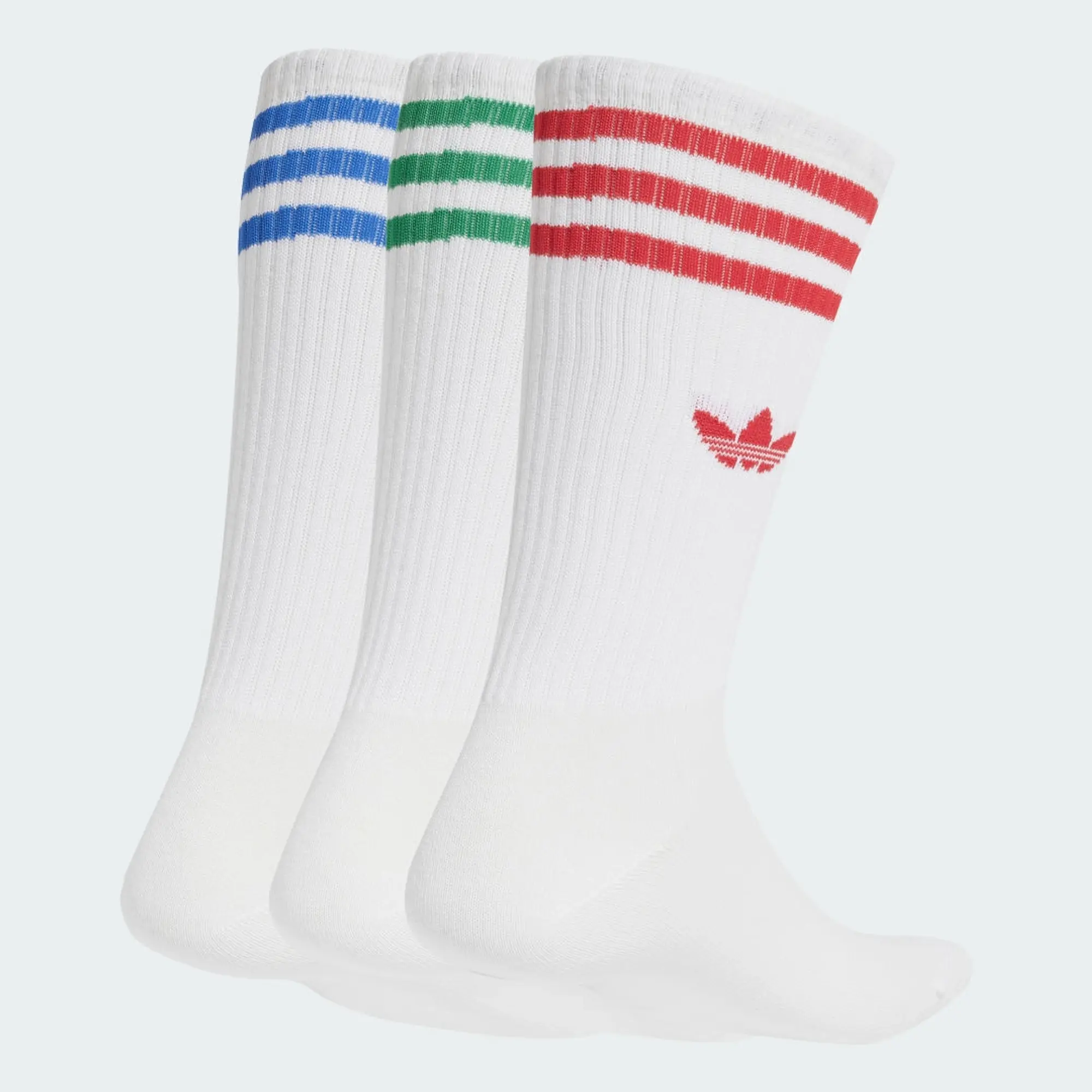 Adidas High Crew Sock 3-Pack White/ Better Scarlet/ Blue/ Green Xl