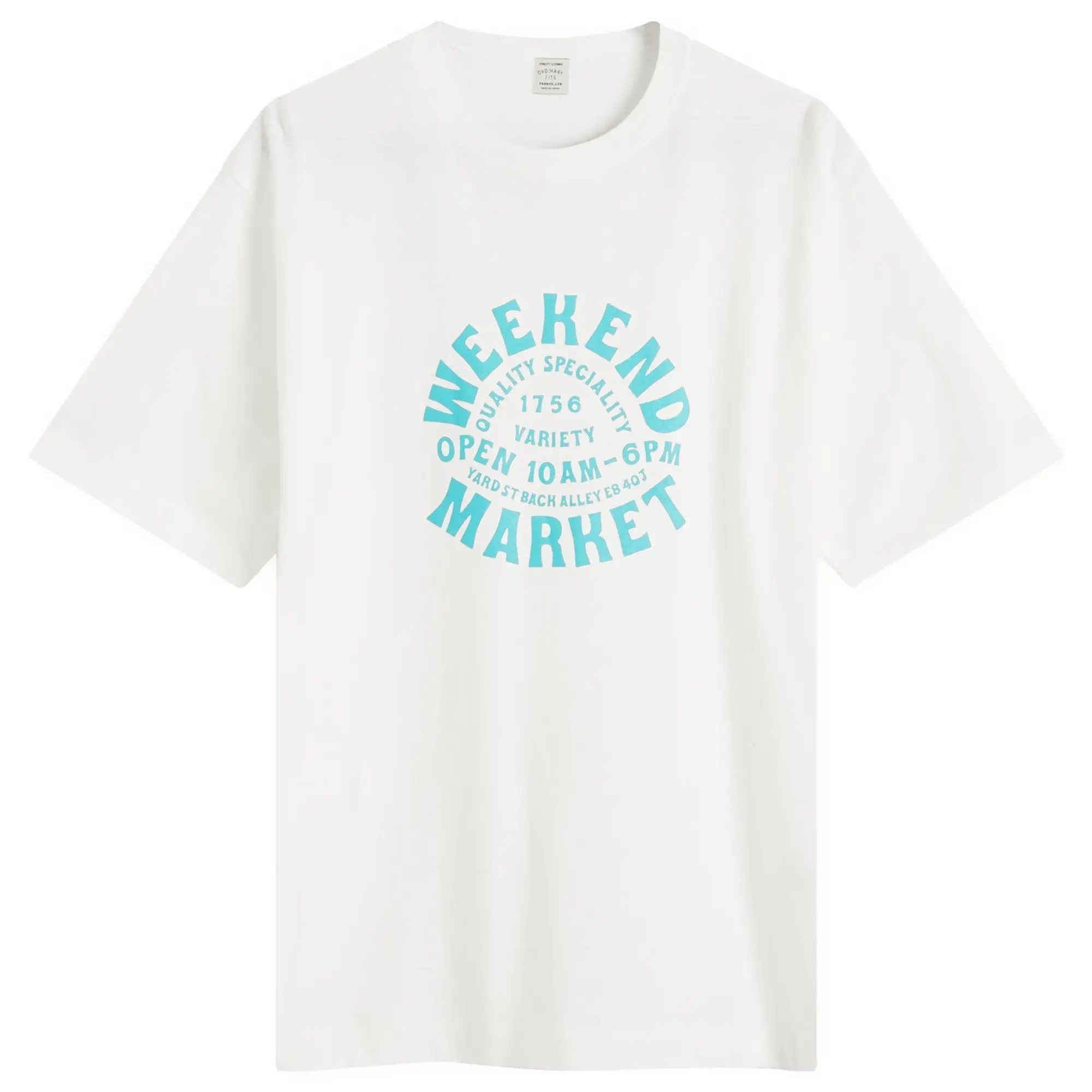 Ordinary Fits Men's Weekend Market Printed T-Shirt Off-White