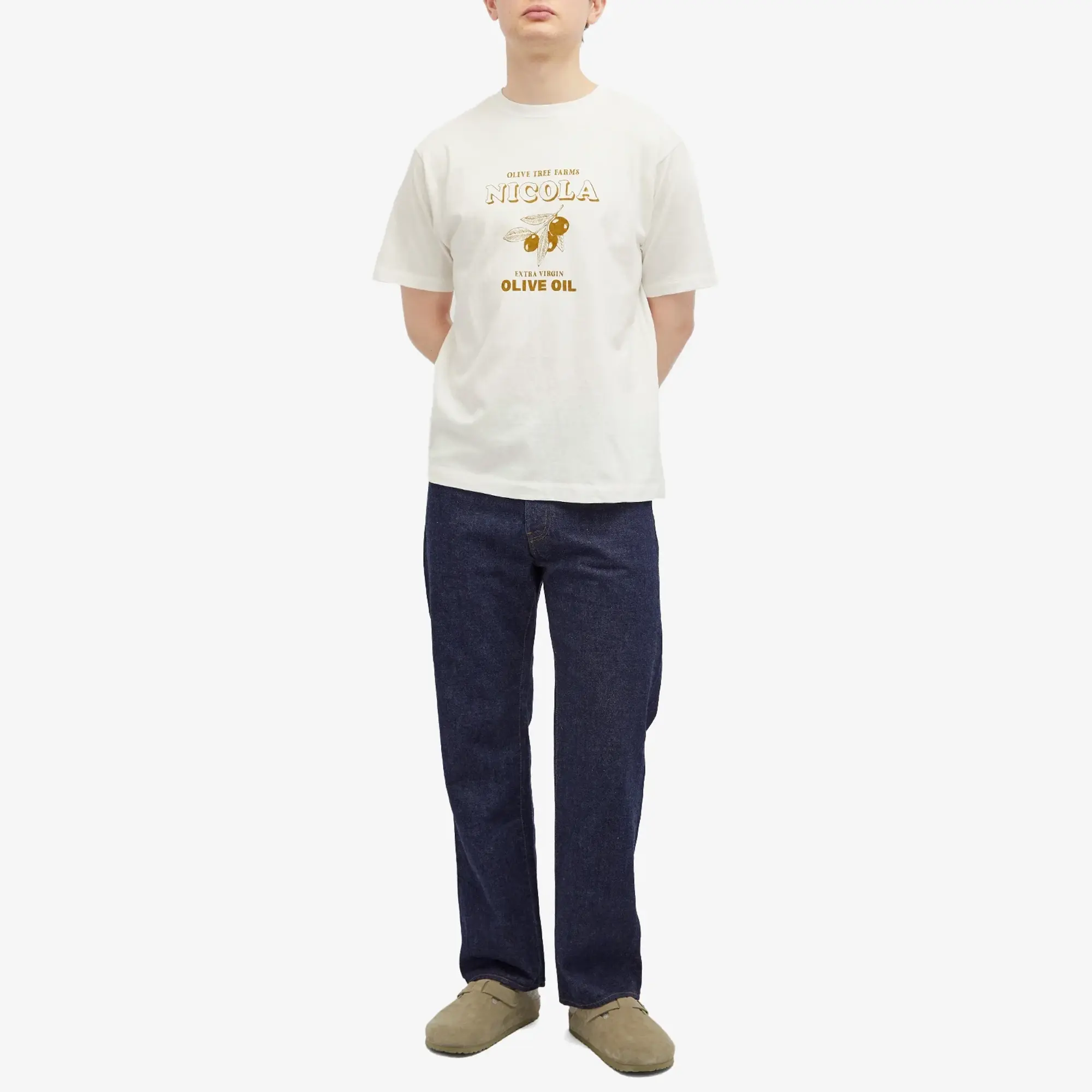 Ordinary Fits Men's Nicola Printed T-Shirt Off-White