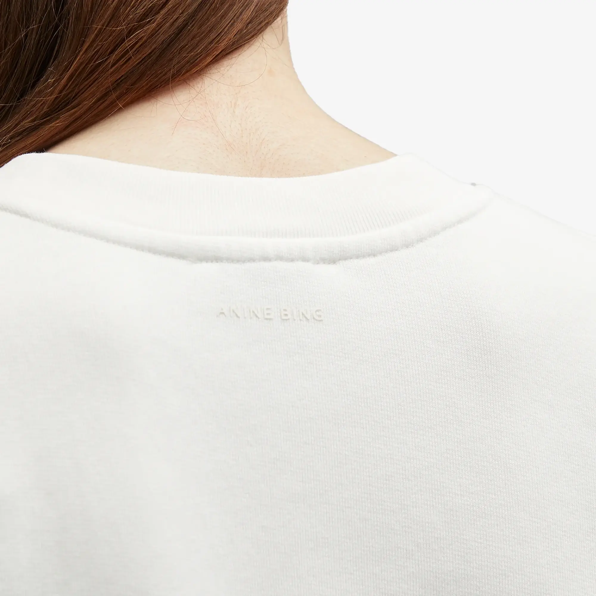 Anine Bing Women's Miles Oversized Letterman Sweatshirt Off White