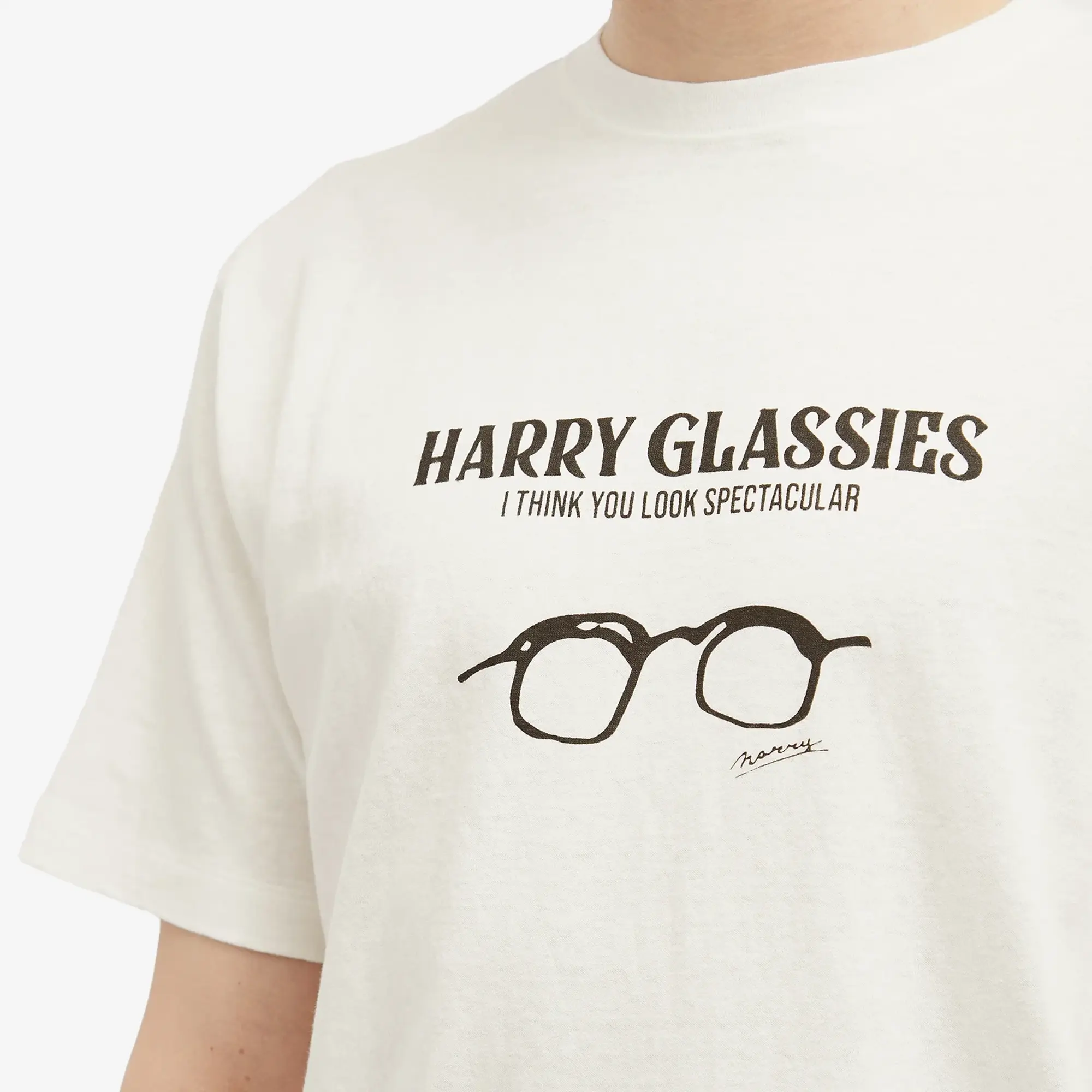 Ordinary Fits Men's Harry Printed T-Shirt Off-White