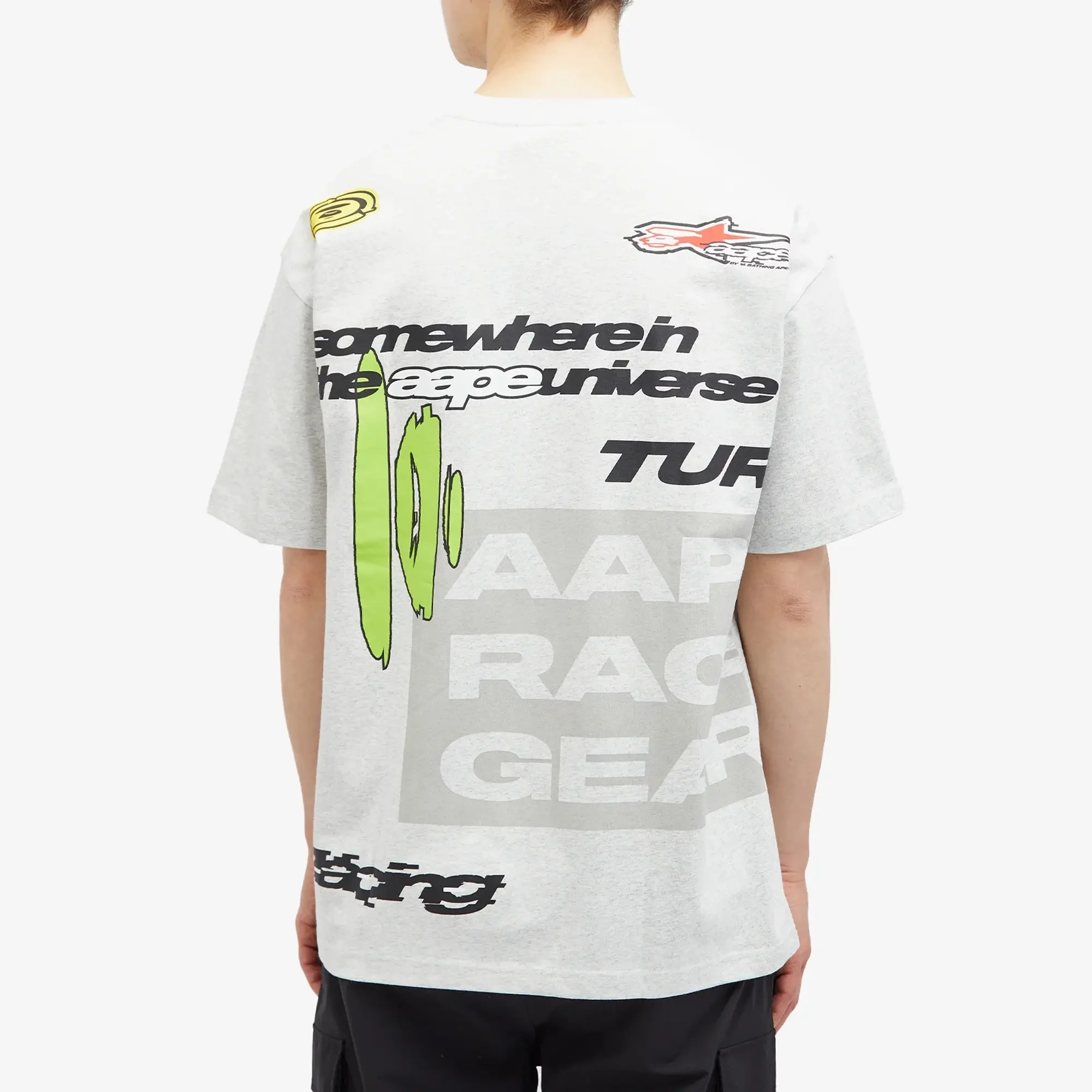 A Bathing Ape AAPE Racing T-Shirt Heather White