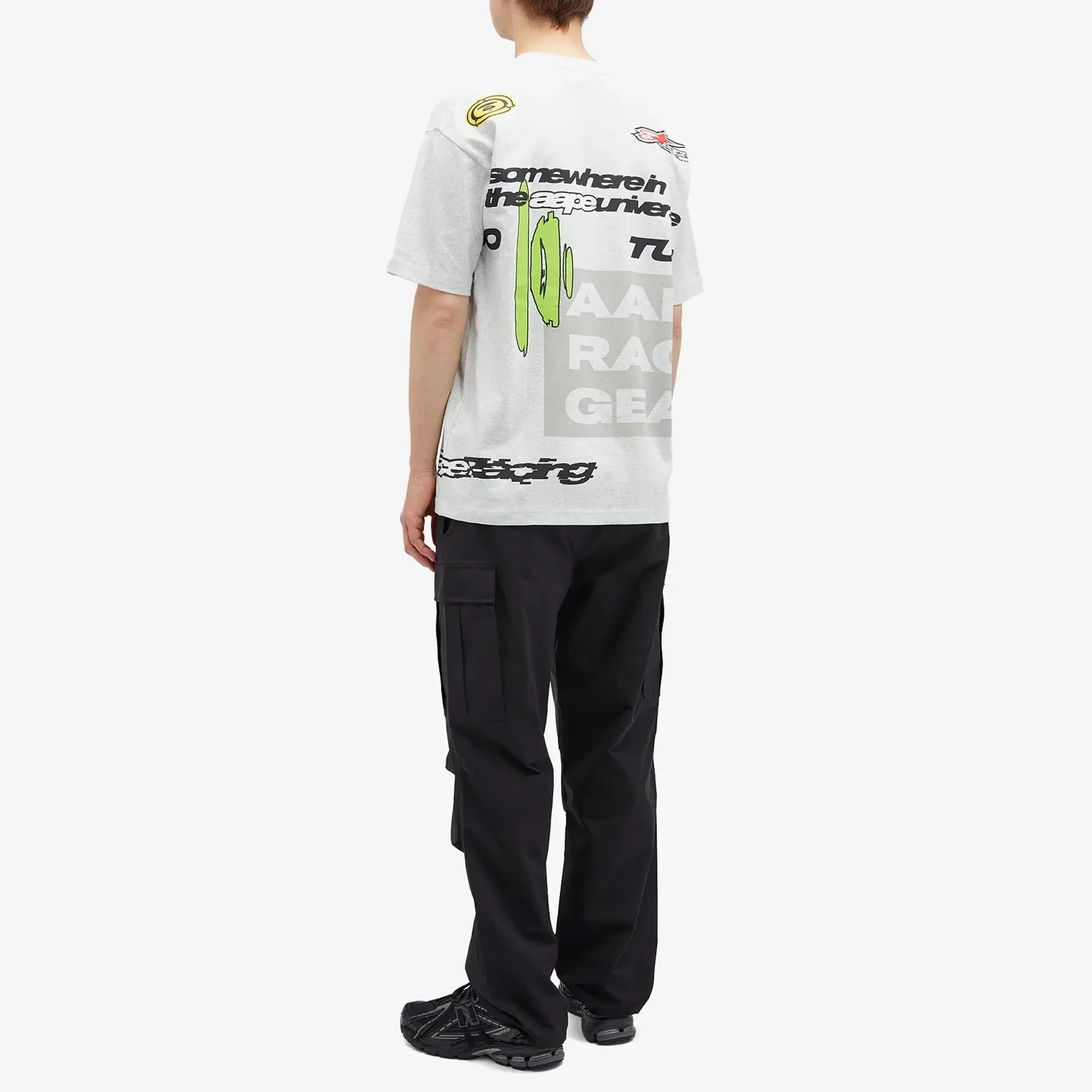 A Bathing Ape AAPE Racing T-Shirt Heather White