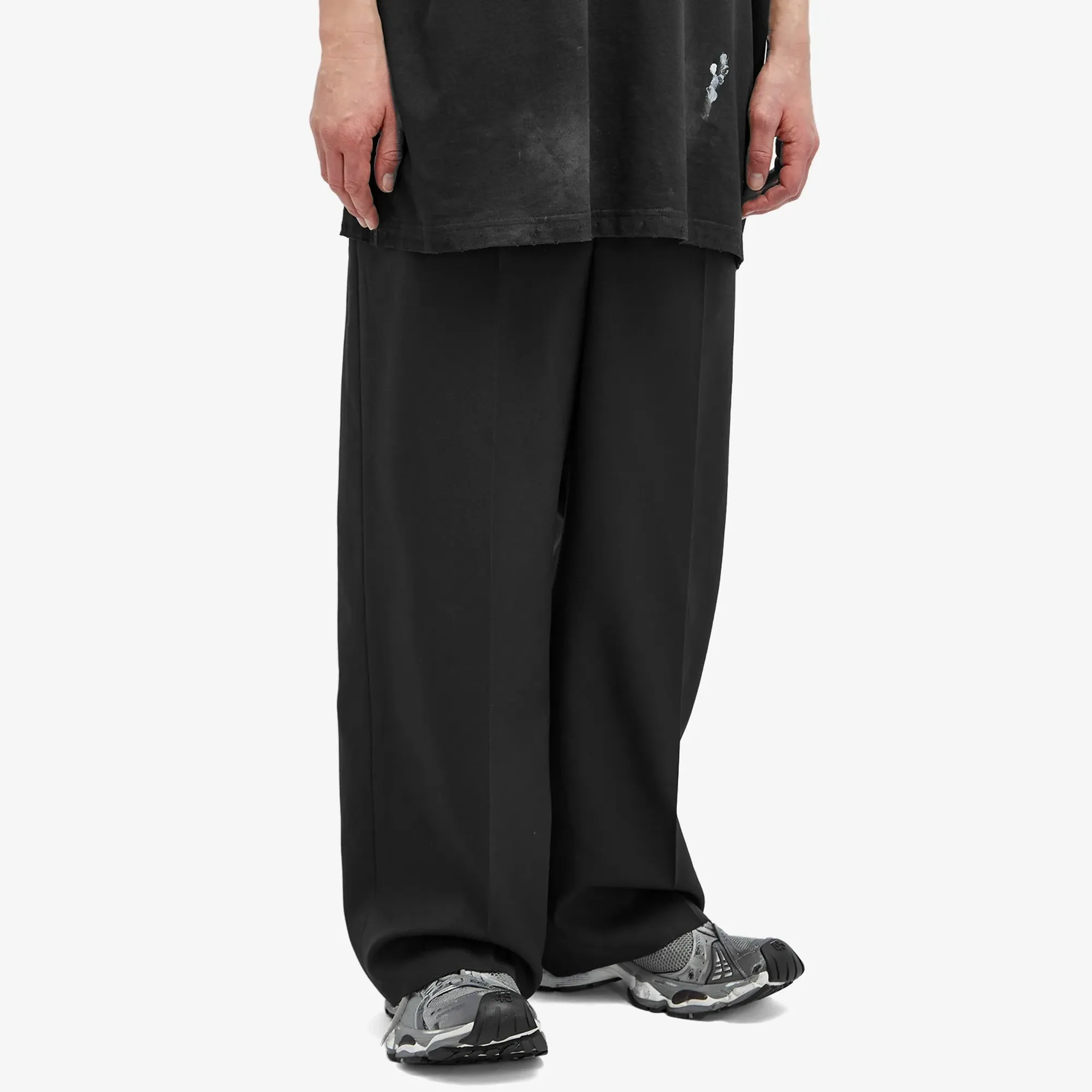 Balenciaga Men's Triple Waistband Tailored Trousers Black | 808905
