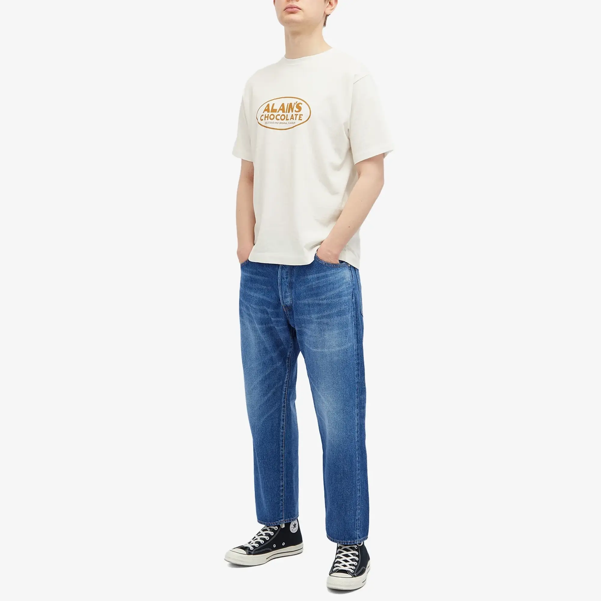 Ordinary Fits Men's Alain Printed T-Shirt Off-White