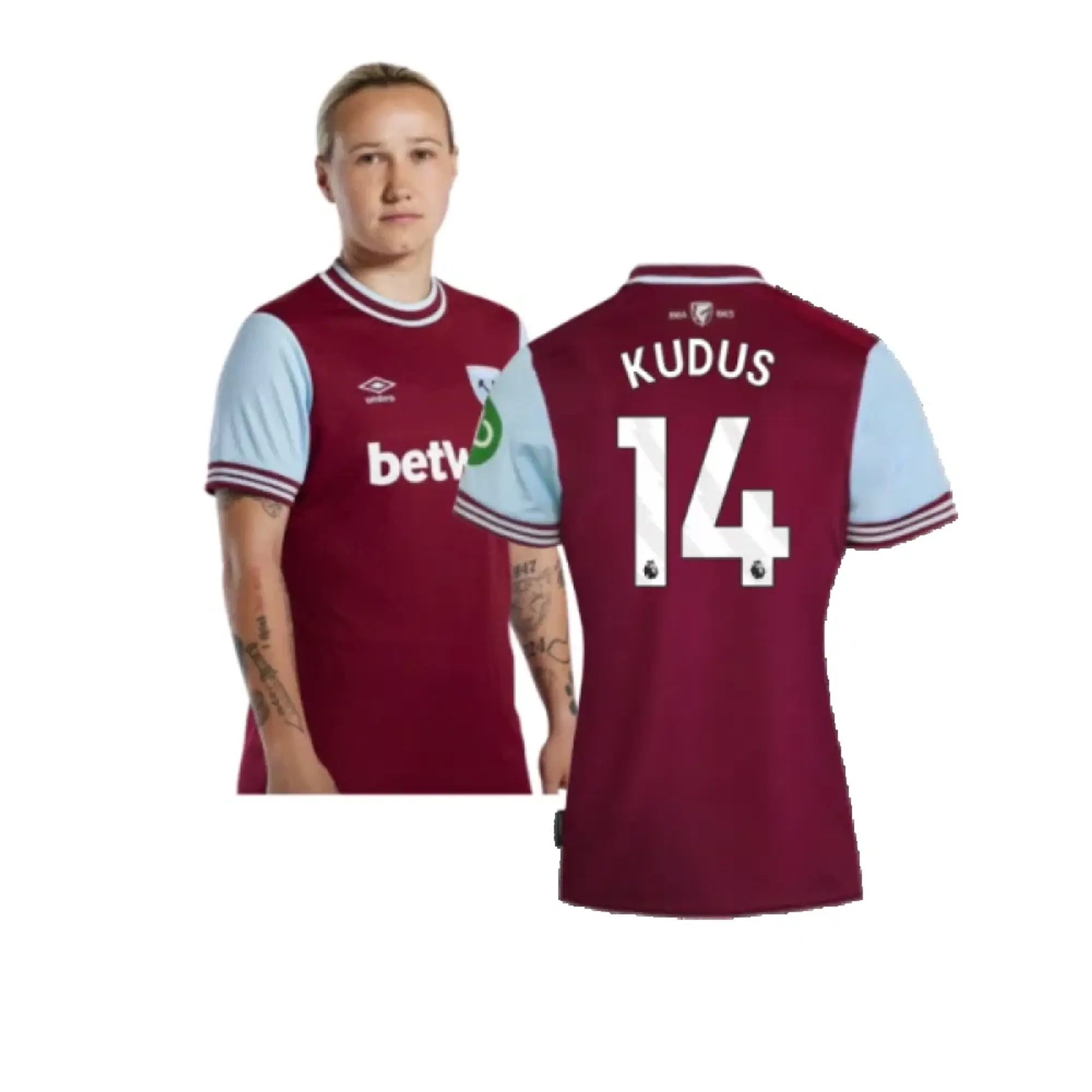 Umbro West Ham United Womens SS Home Shirt 2024/25