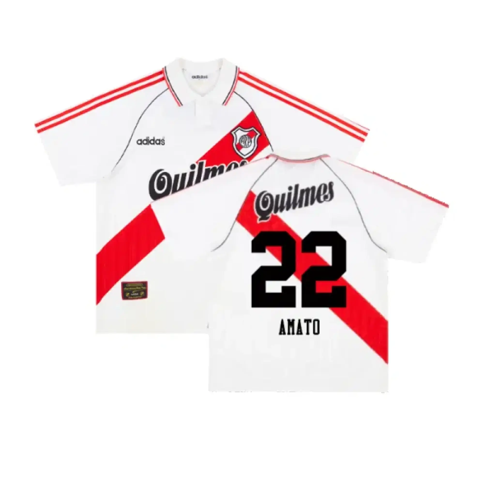 adidas River Plate Mens SS Home Shirt 1995/96