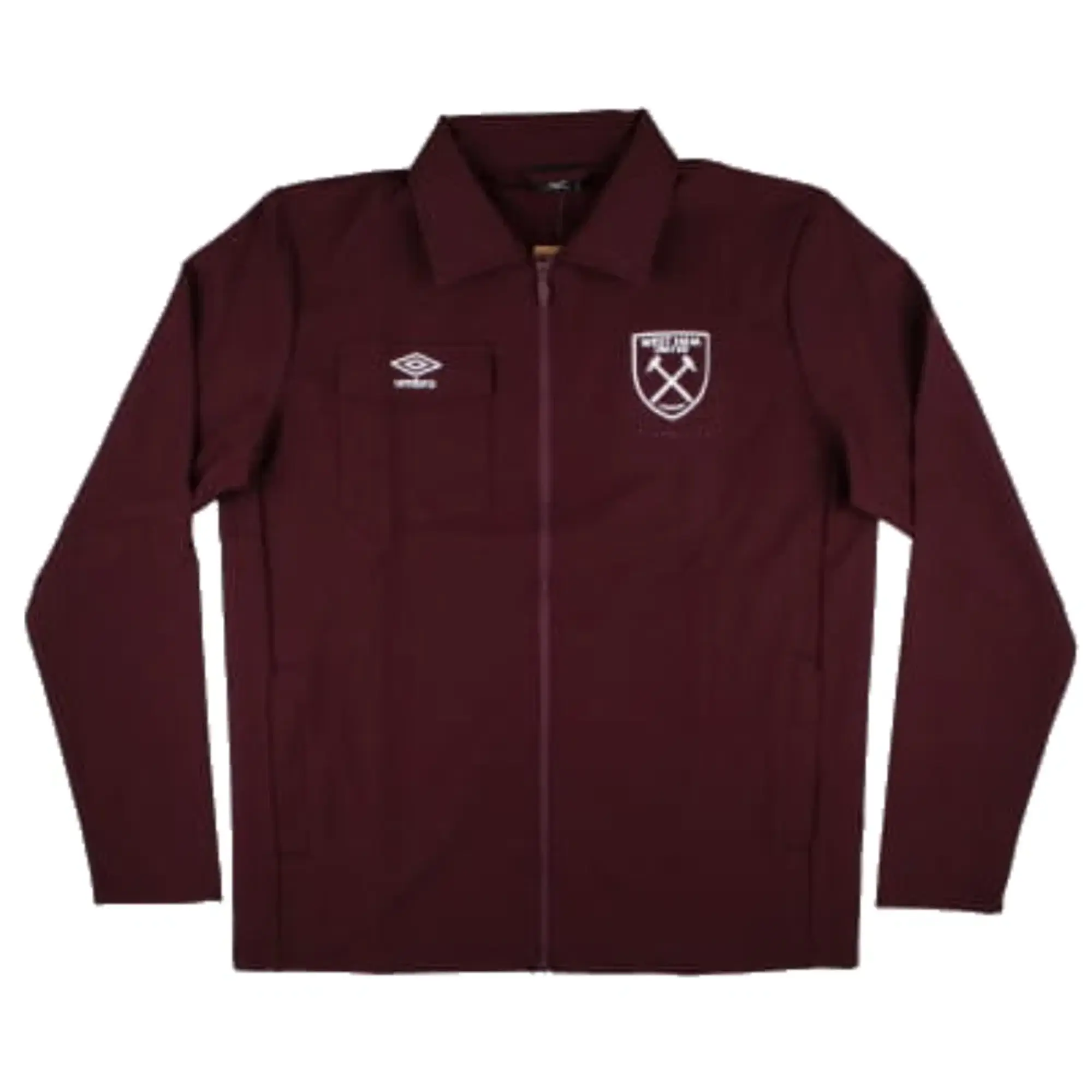 West Ham Presentation Jacket (Wine) - Kids 2024-2025 Maroon L Polyester Made By: Umbro