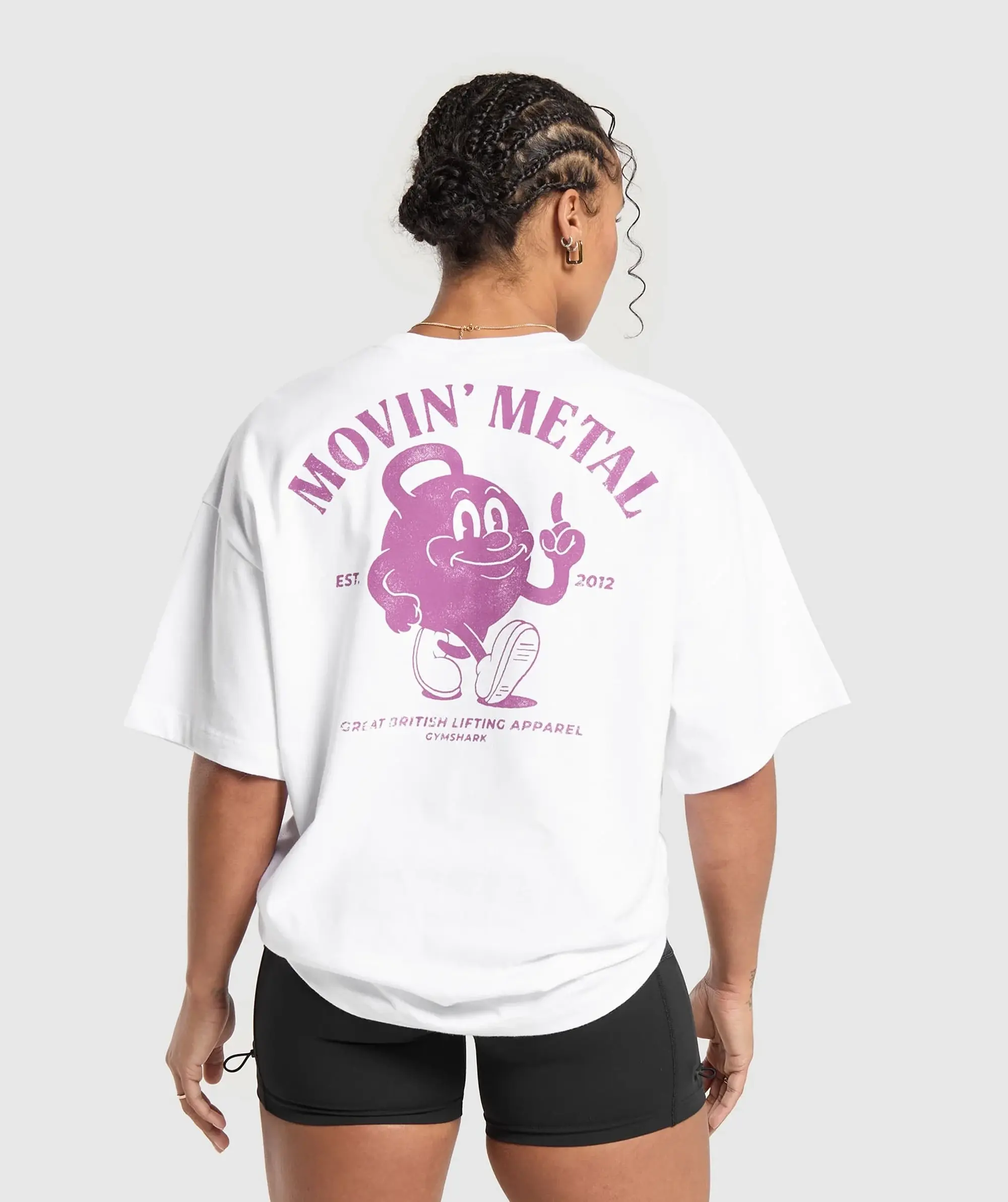 Gymshark Movin' Metal T-Shirt - White