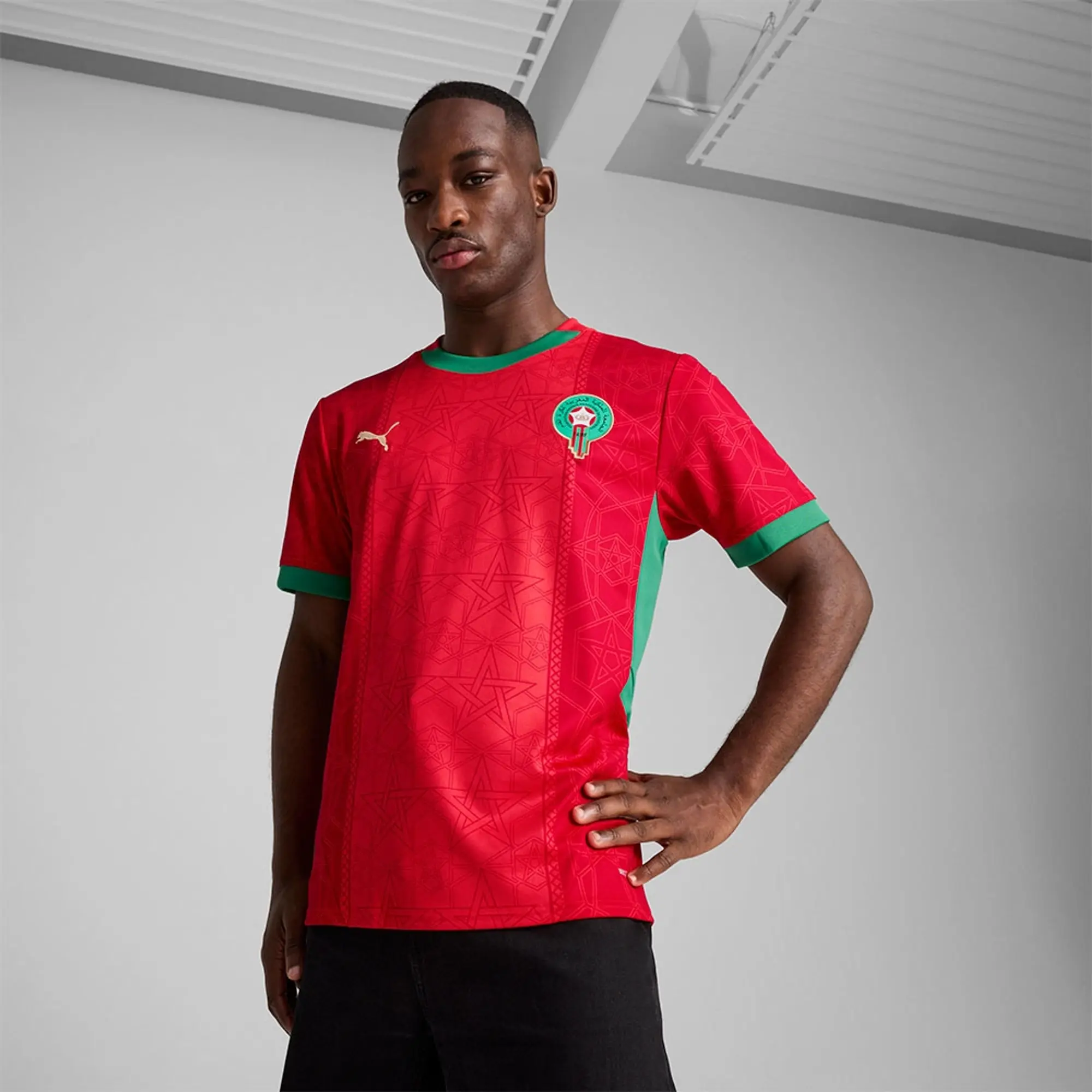 PUMA Morocco 2025 Home Shirt - Red - Mens
