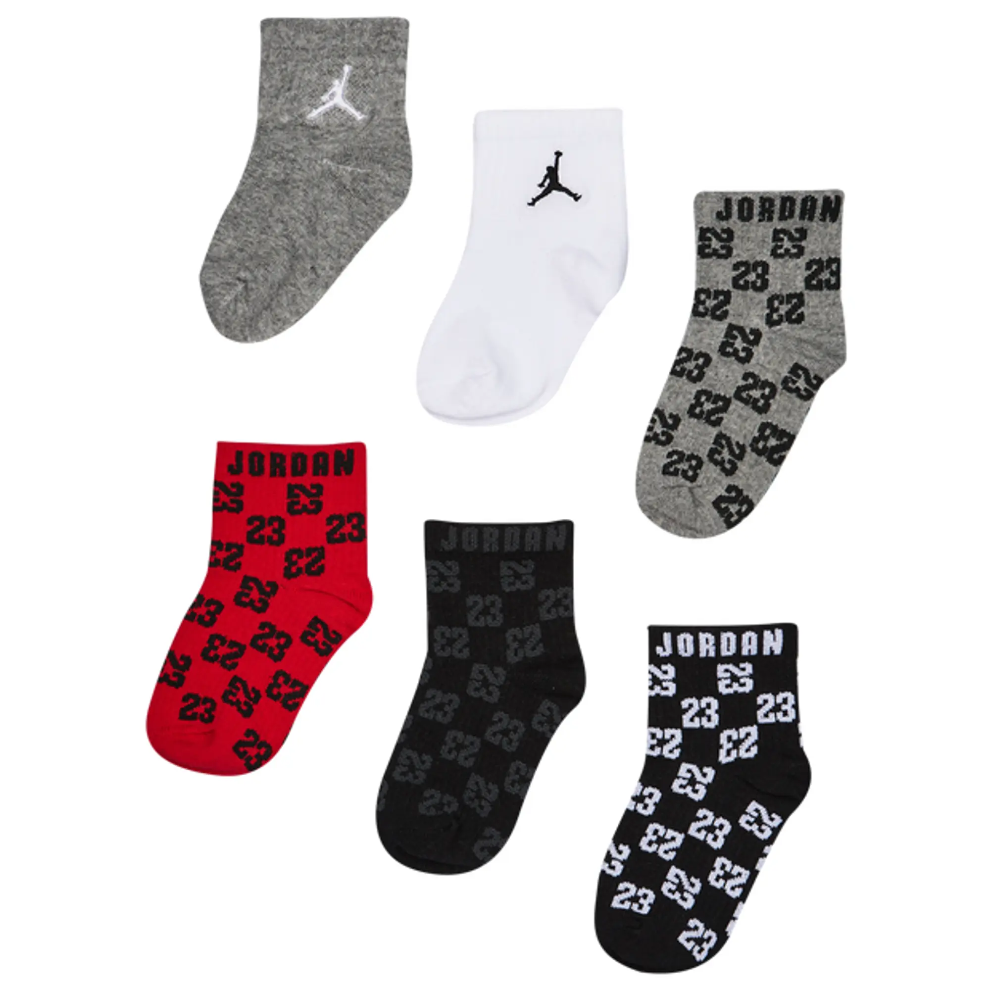 Nike Jordan Jordan Kids Crew 6 Pack - Grey