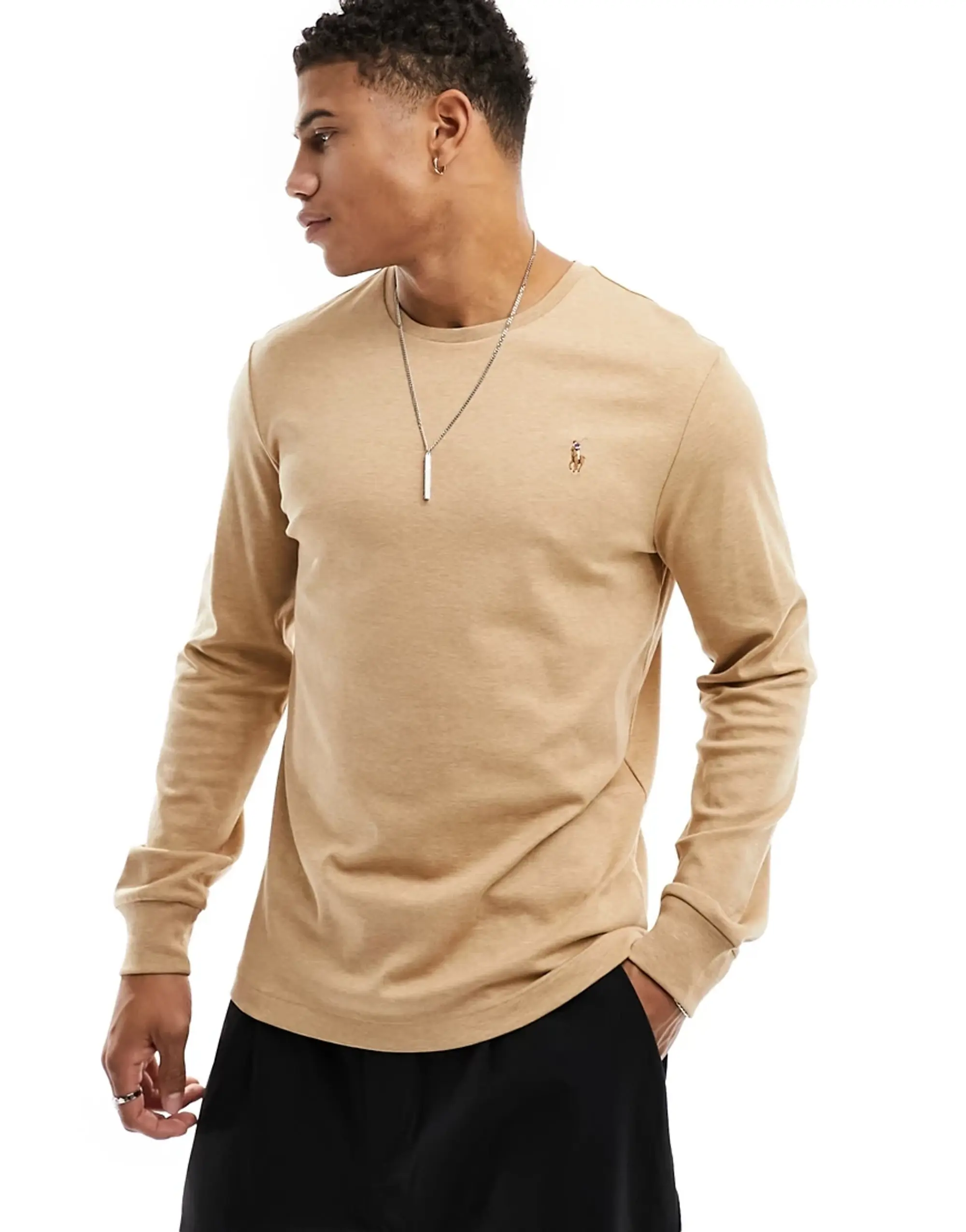 Ralph lauren custom fit long sleeve t shirt best sale