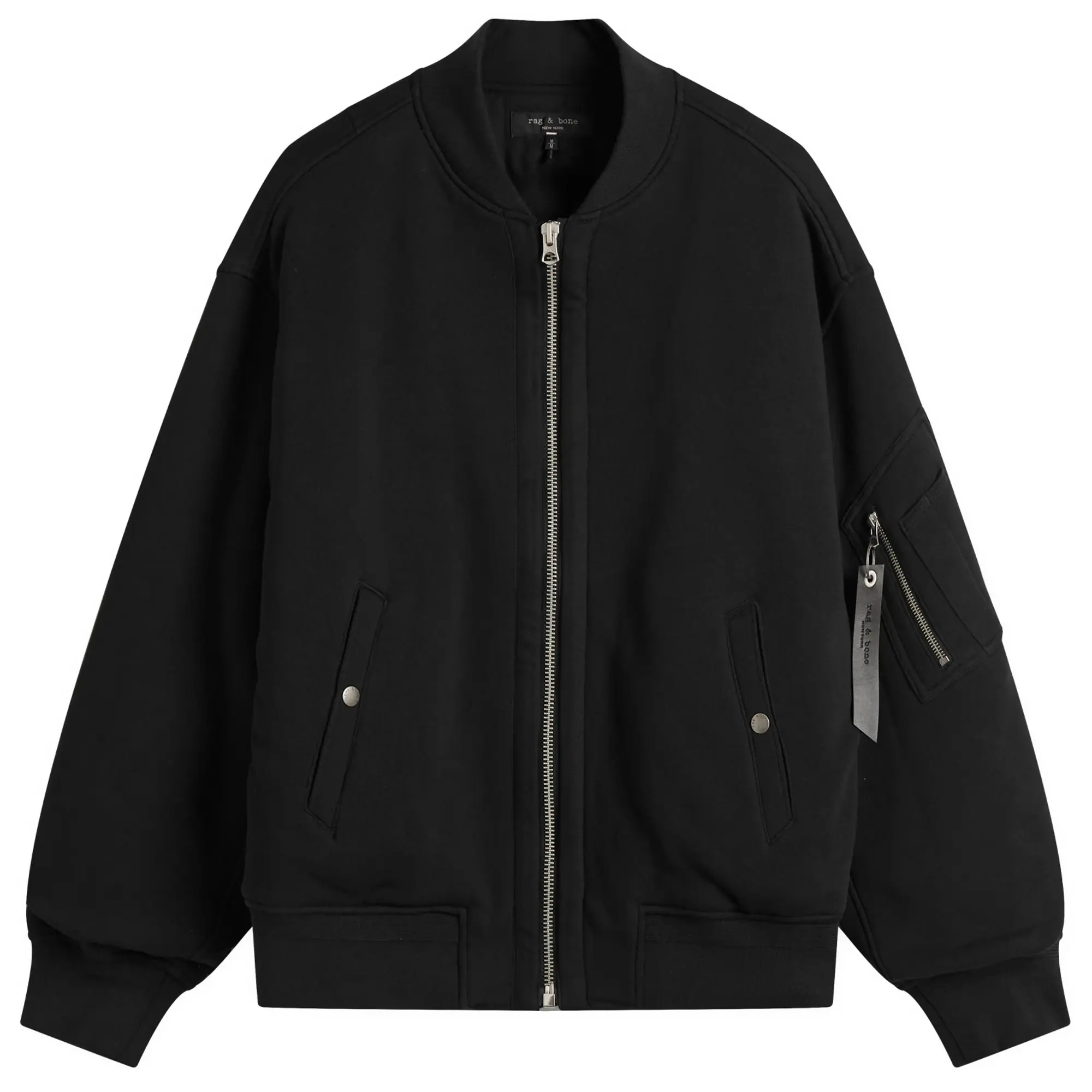 Rag & Bone Men's Vintage Terry Manston Bomber Jacket Black