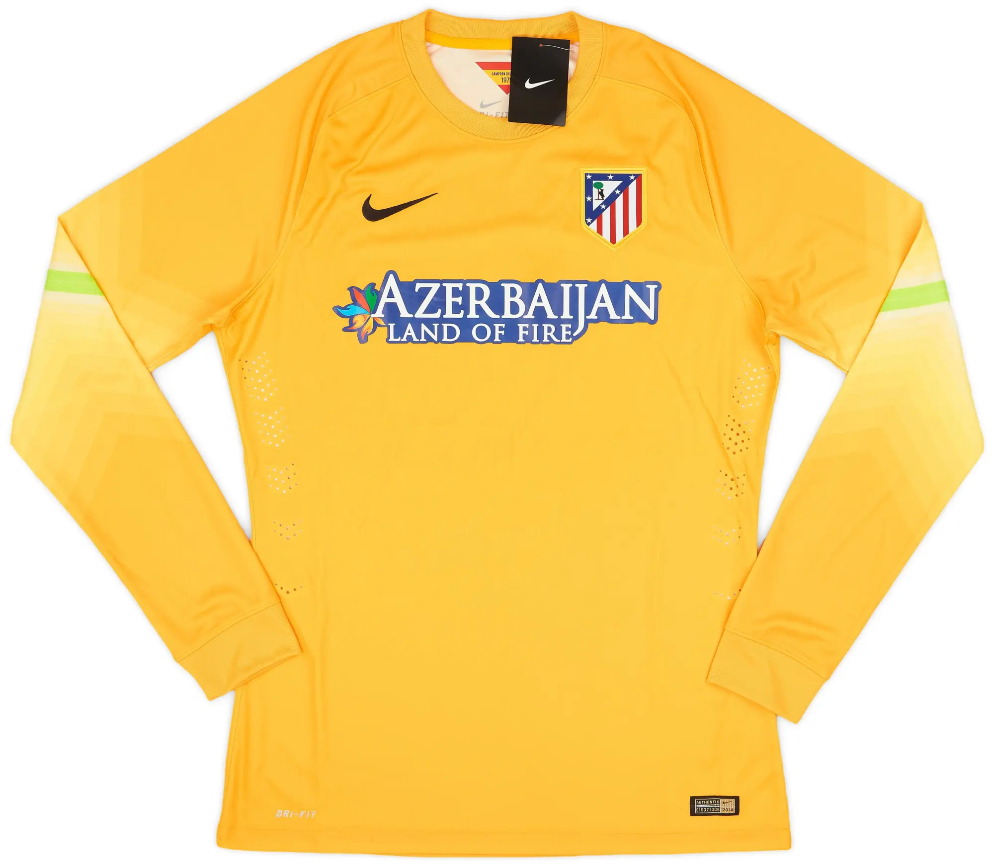 Nike 2014-15 Atletico Madrid Player Issue GK Shirt (L)