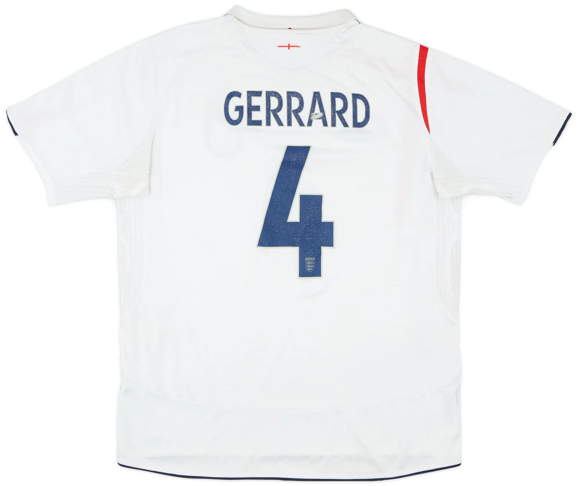 Umbro 2005-07 England Home Shirt Gerrard #4 - 5/10 - (XL)