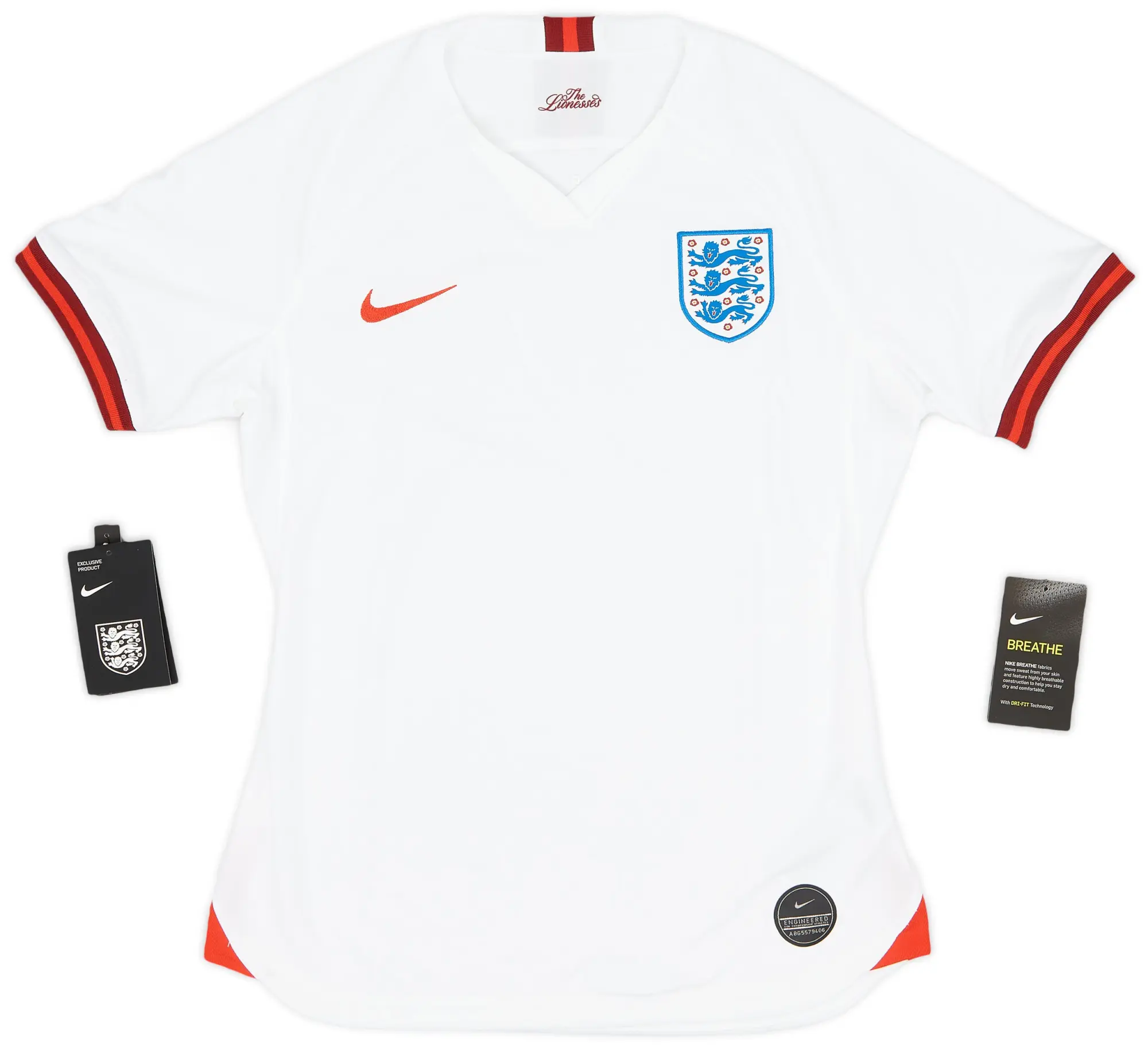 Nike 2019 England Lionesses Home Shirt (M)
