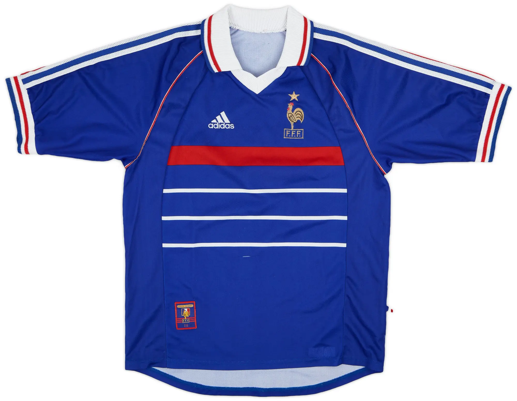 adidas 1998-00 France Home Shirt - 7/10 - (L)