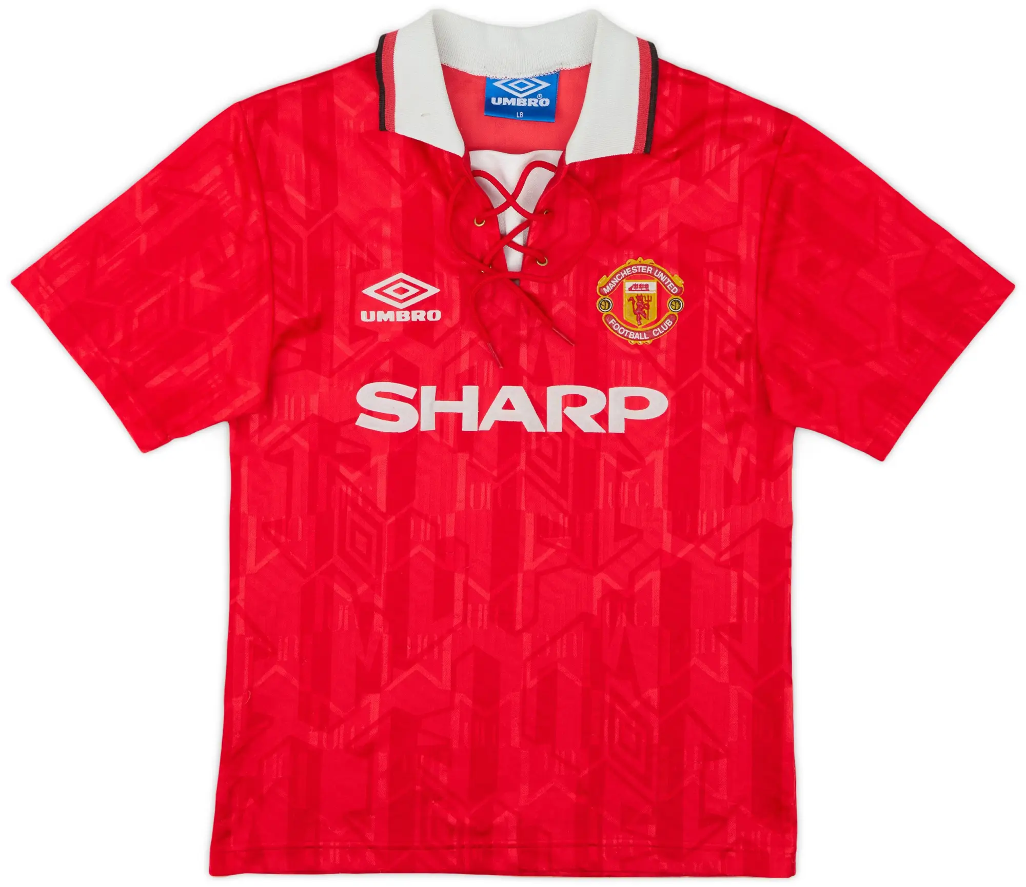 Umbro 1992-94 Manchester United Home Shirt - 8/10 - (L.Boys)