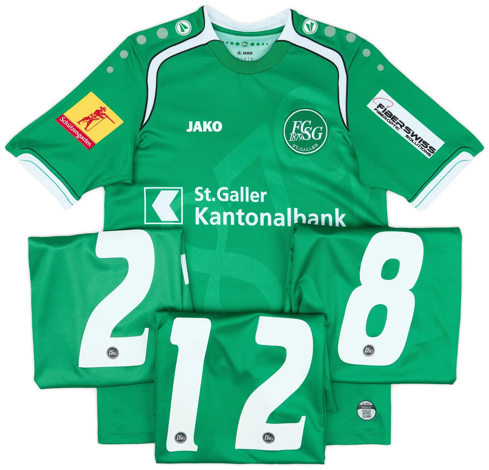 Jako 2014-15 St Gallen Player Issue Home Shirt # - 5/10 - (S)