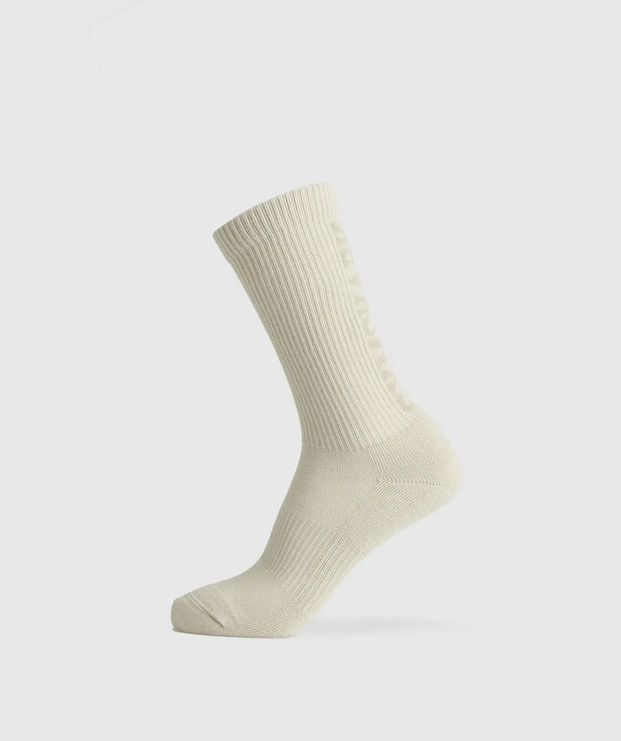 Gymshark Wordmark Crew Socks - Stone Brown