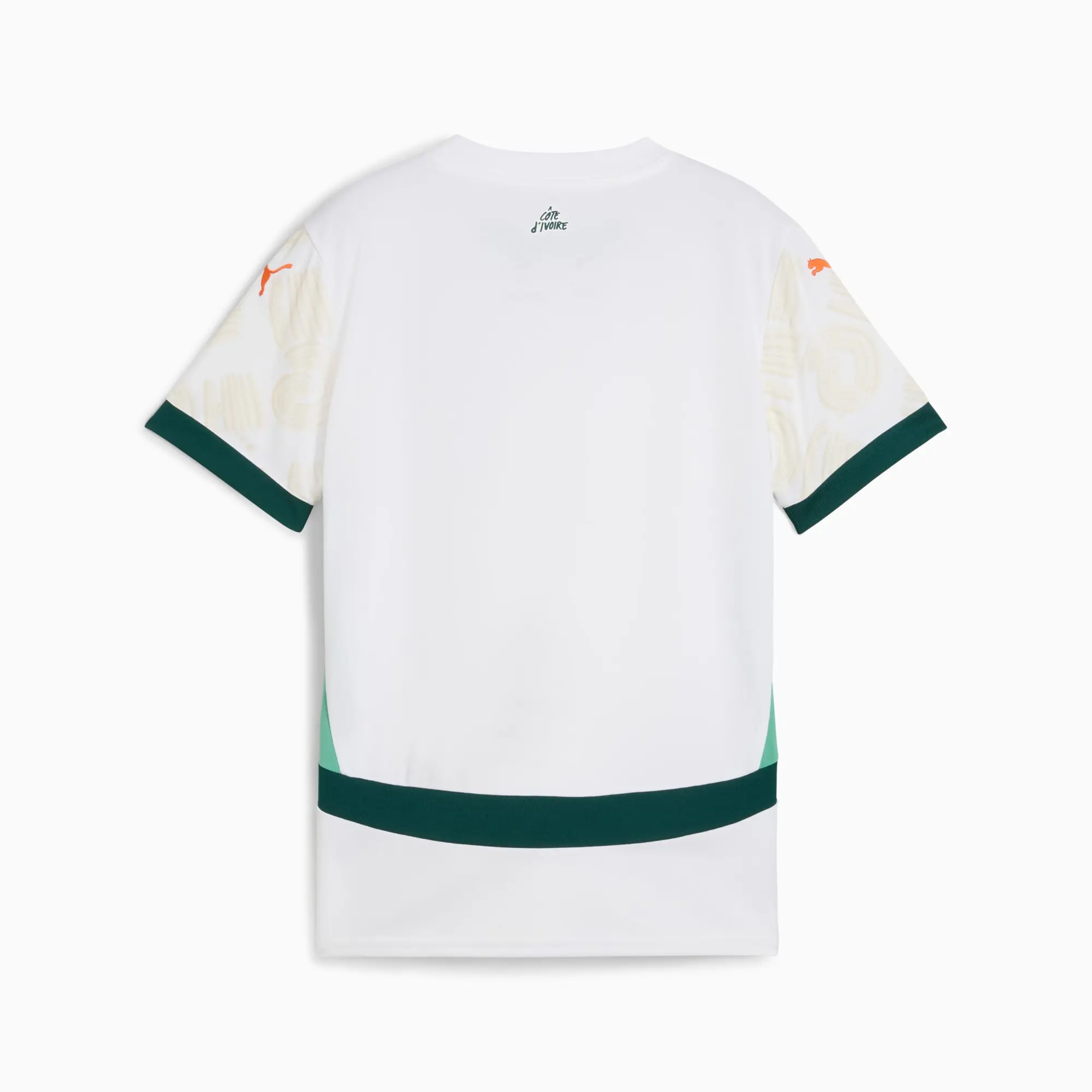 PUMA Ivory Coast 2025 Away Jersey Youth, White/Dark Myrtle