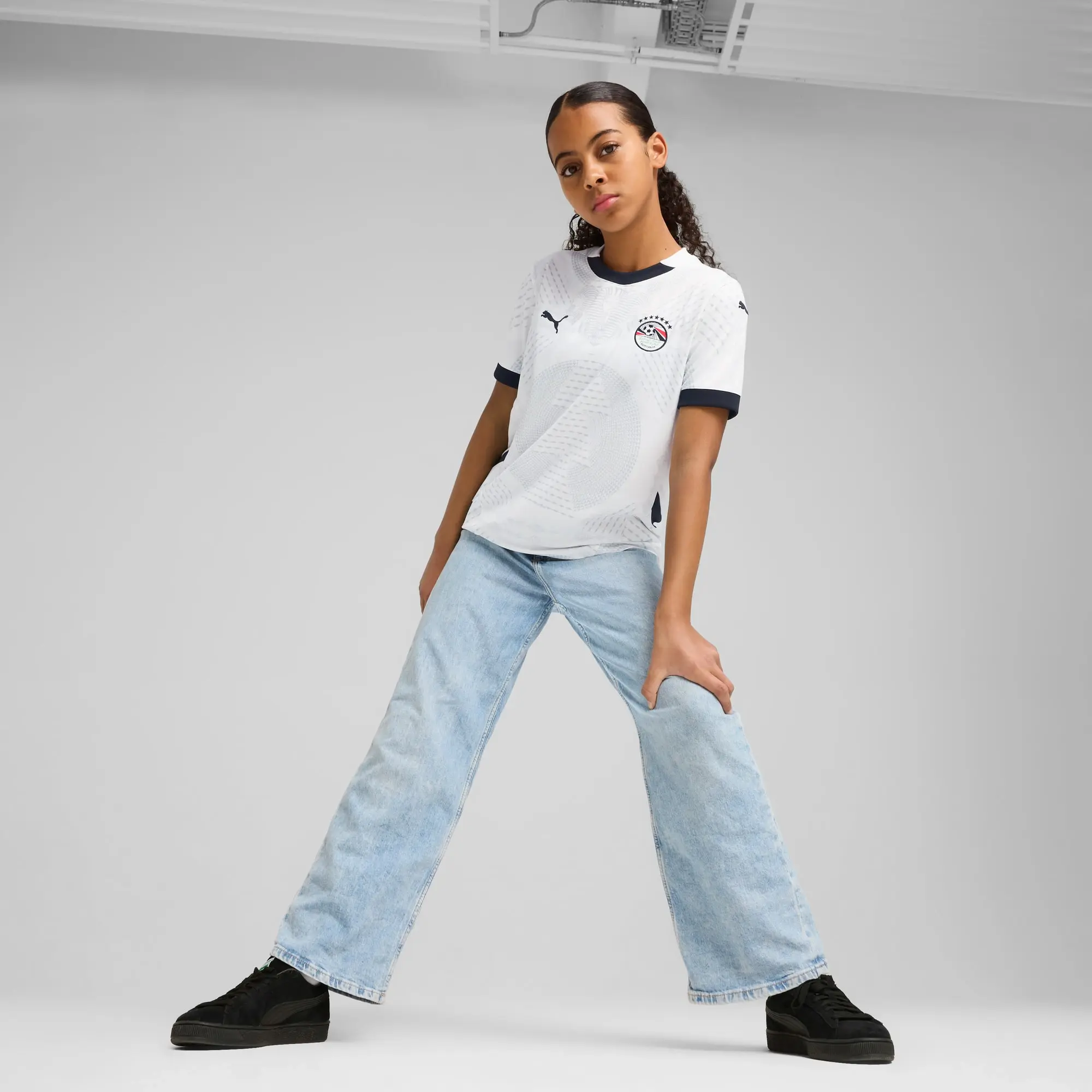 PUMA Eygpt 2025 Away Shirt Junior - White - Kids