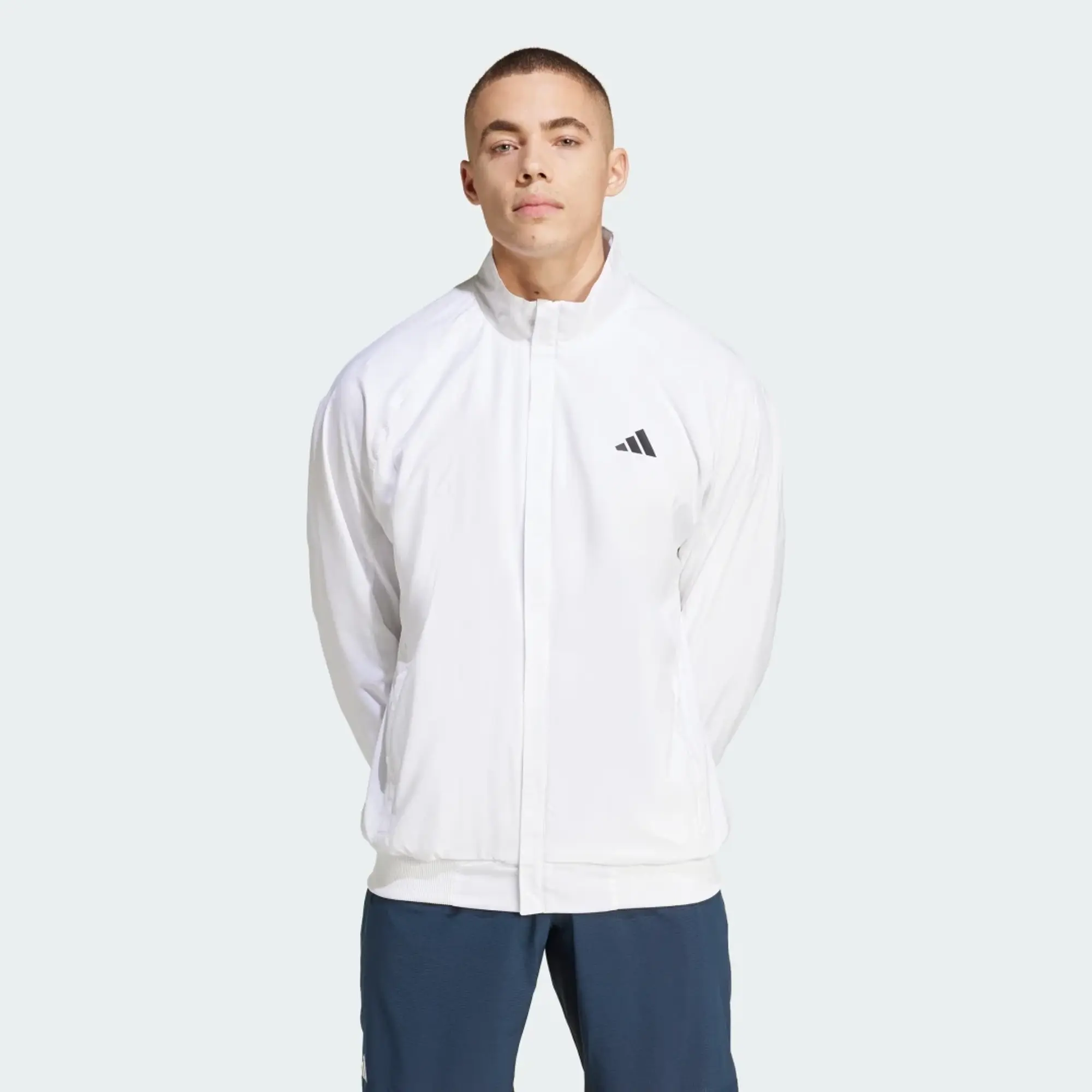 Adidas Tennis Walk-On Jacket In White