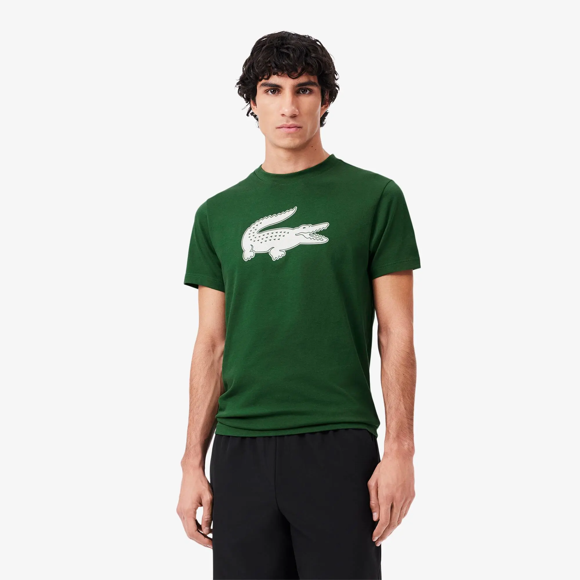 Lacoste Ultra Dry XXL Logo Sport T-shirt - Green / White