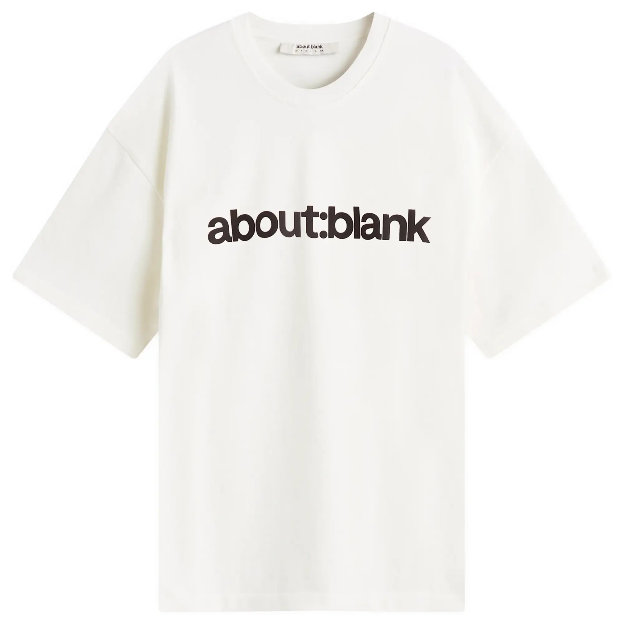 about:blank Men's Block T-Shirt Oat/Black