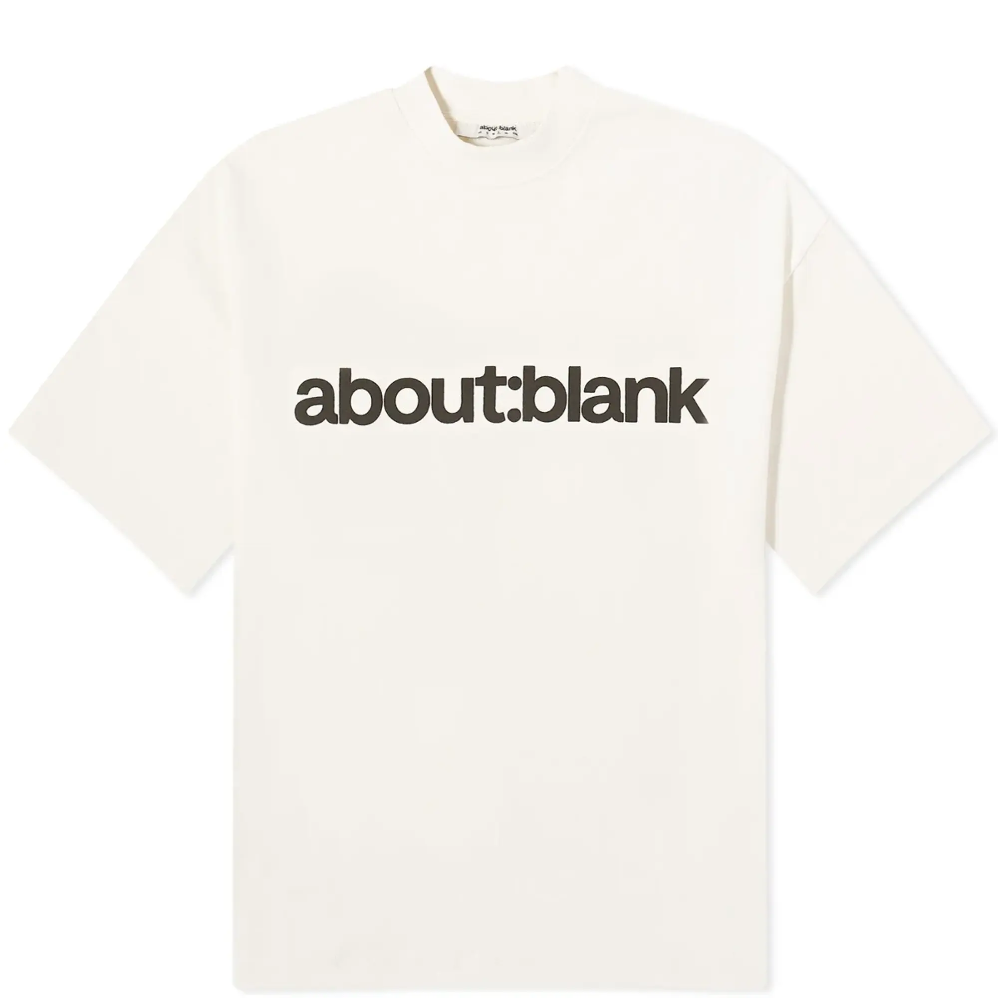 about:blank Men's Block T-Shirt Oat/Black
