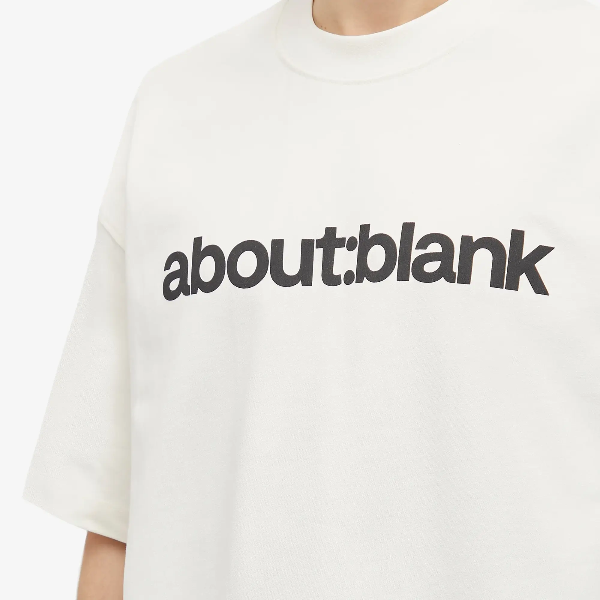 about:blank Men's Block T-Shirt Oat/Black