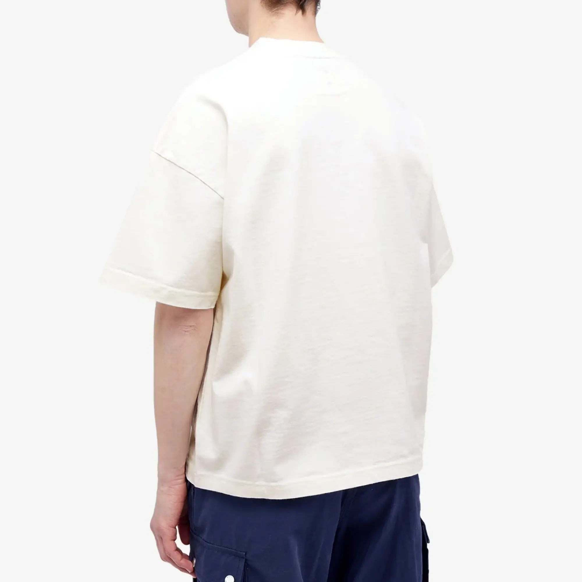about:blank Men's Block T-Shirt Oat/Black