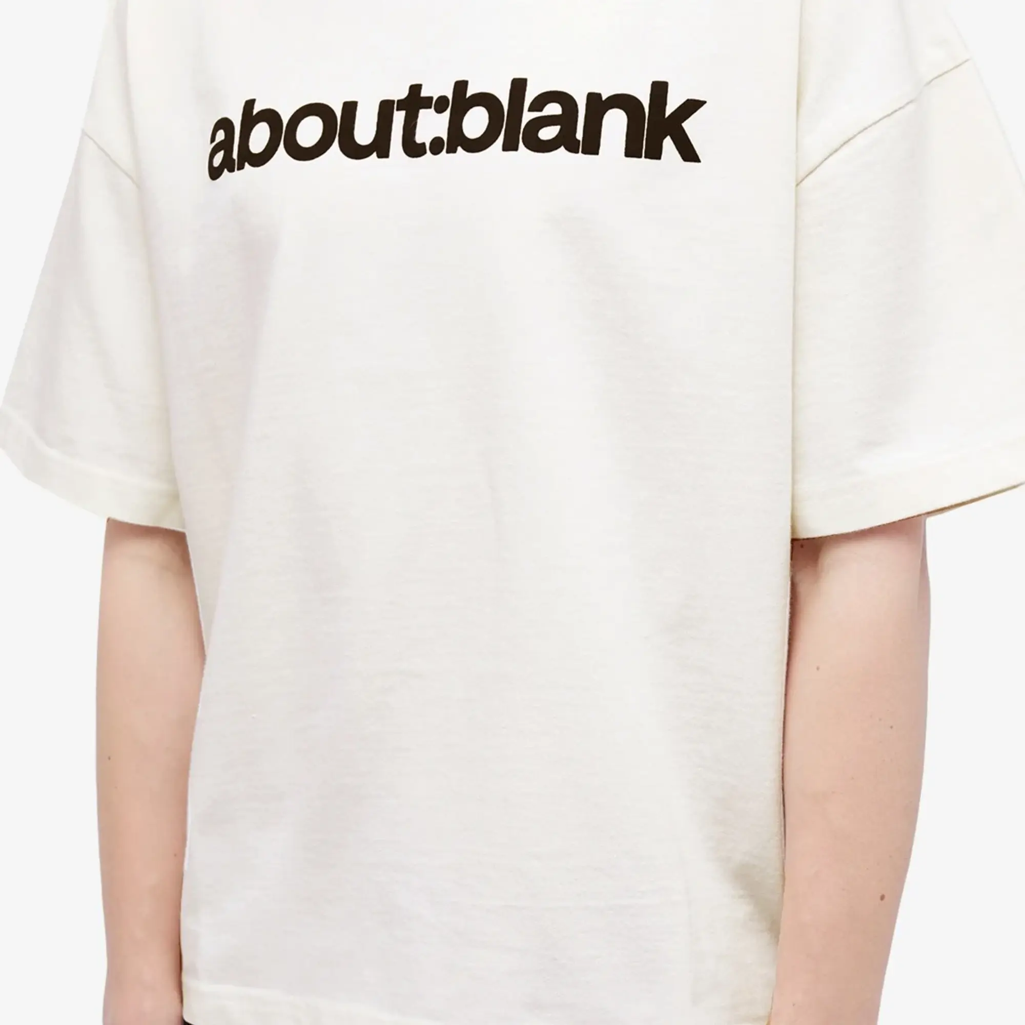 about:blank Men's Block T-Shirt Oat/Black