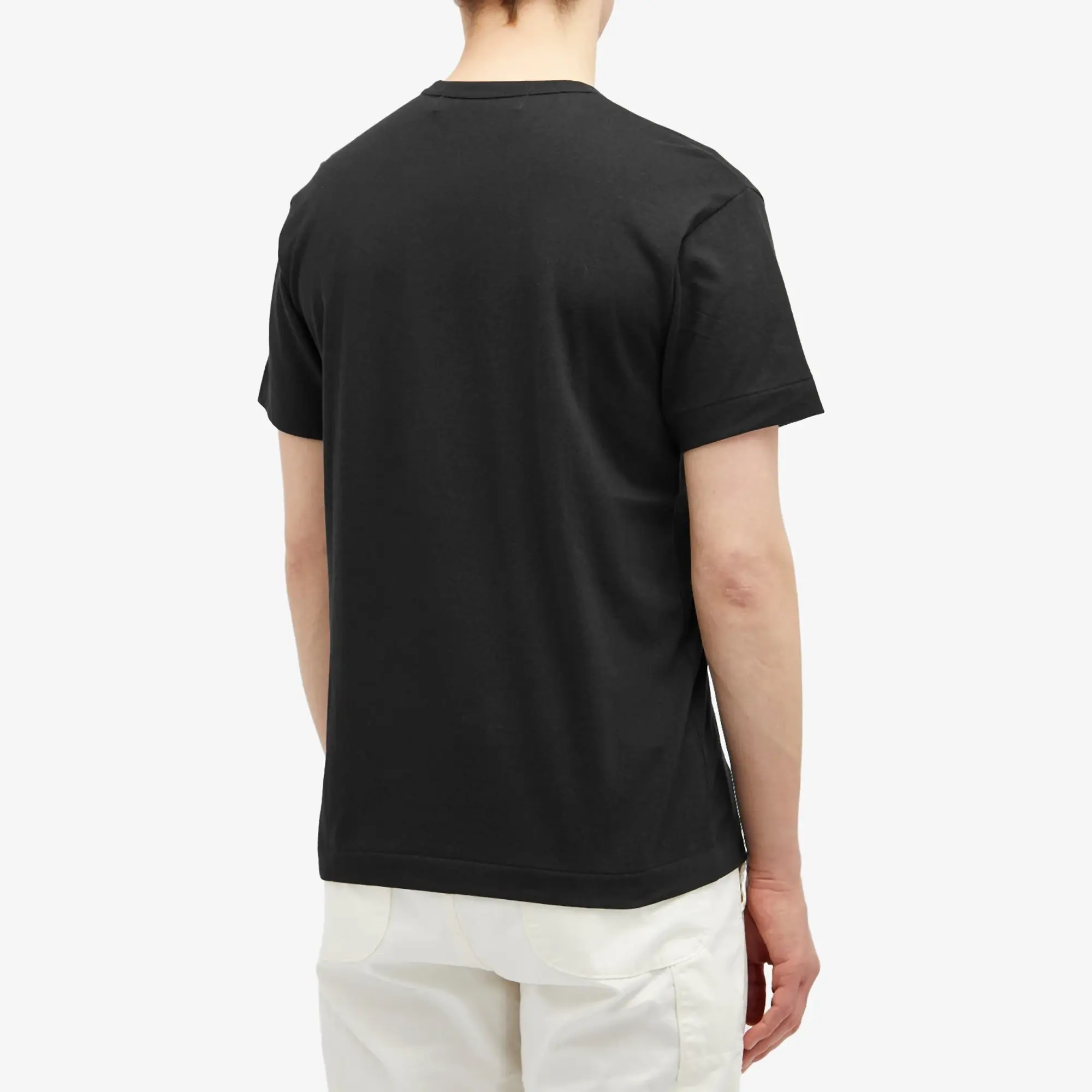 Comme des Garçons Play Men's Double Heart Logo T-Shirt Black/White/Red