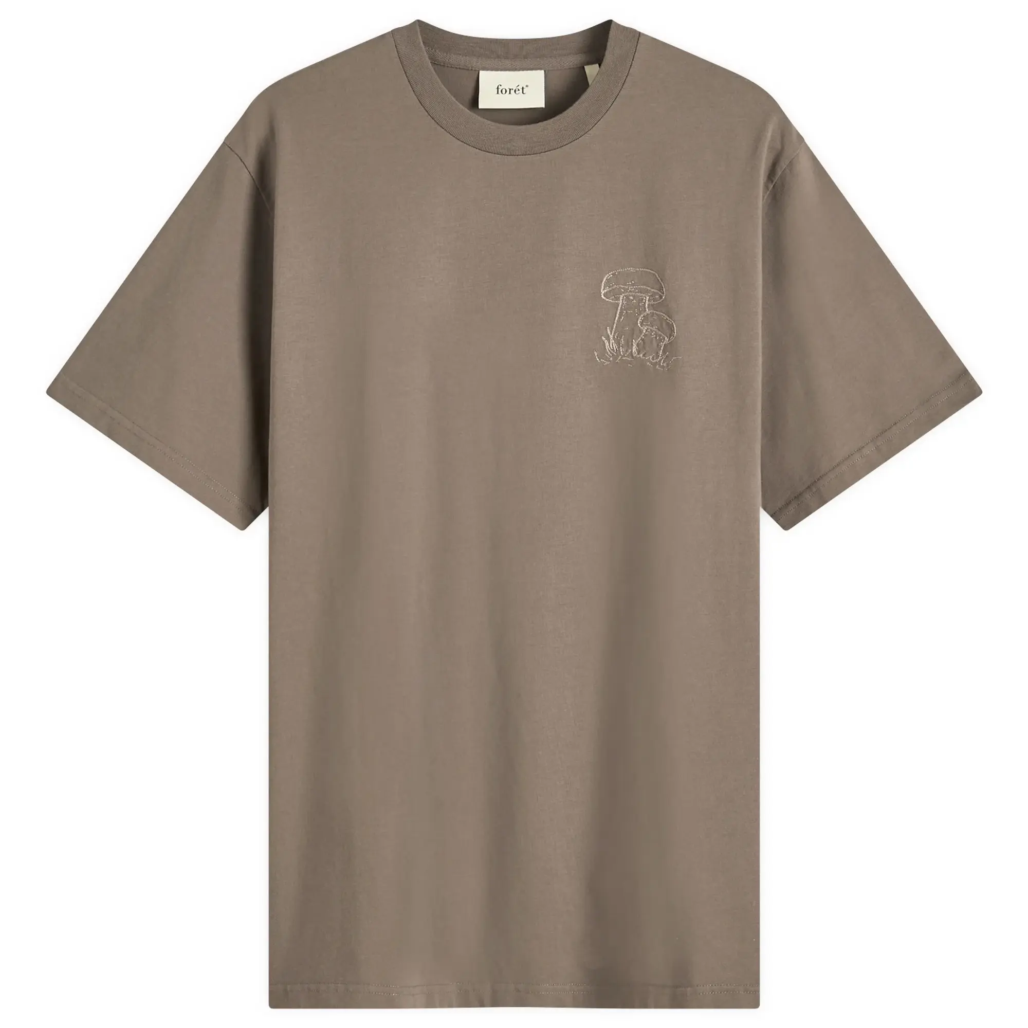 Foret forét Toad Organic Cotton T-Shirt, Cold Brown