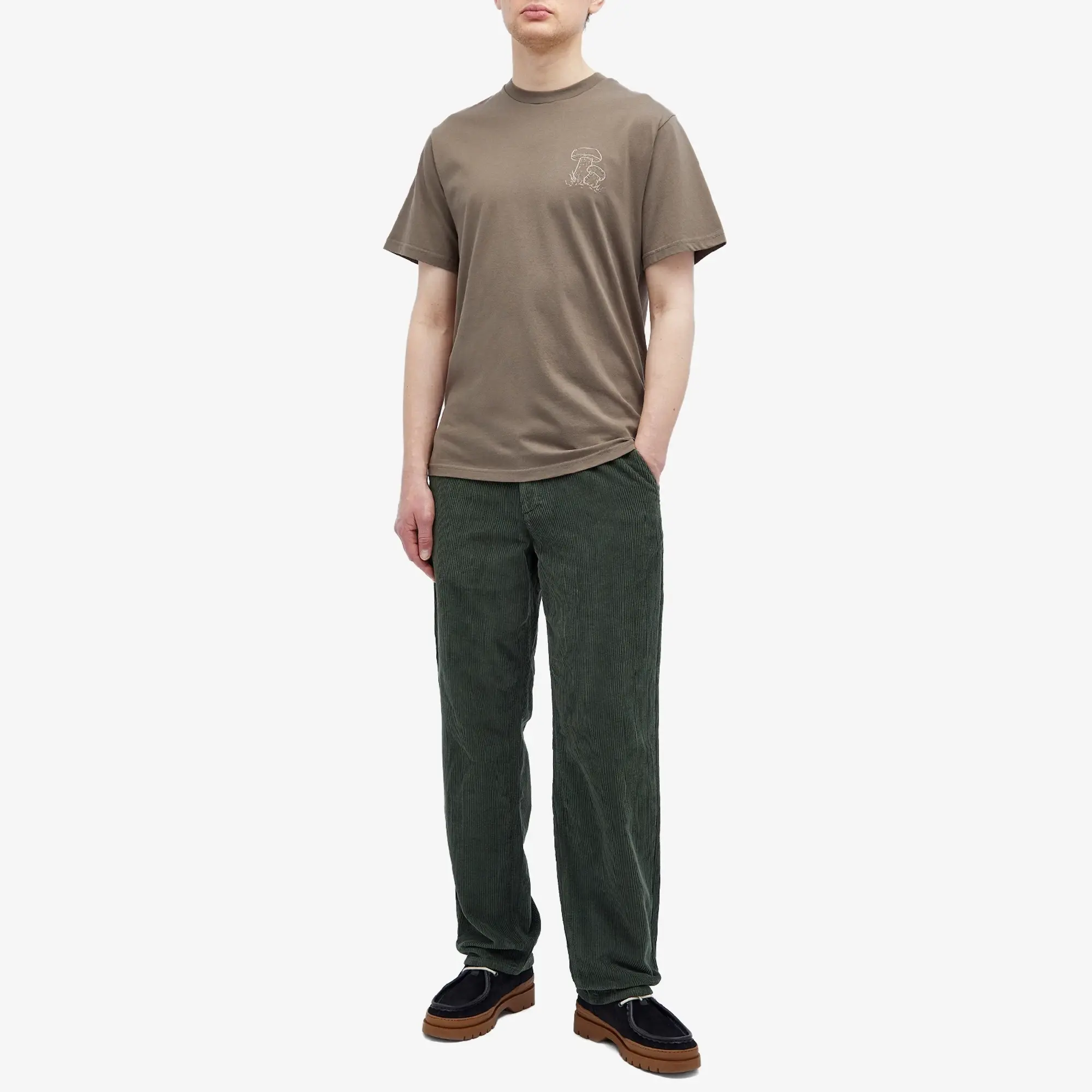 Foret forét Toad Organic Cotton T-Shirt, Cold Brown