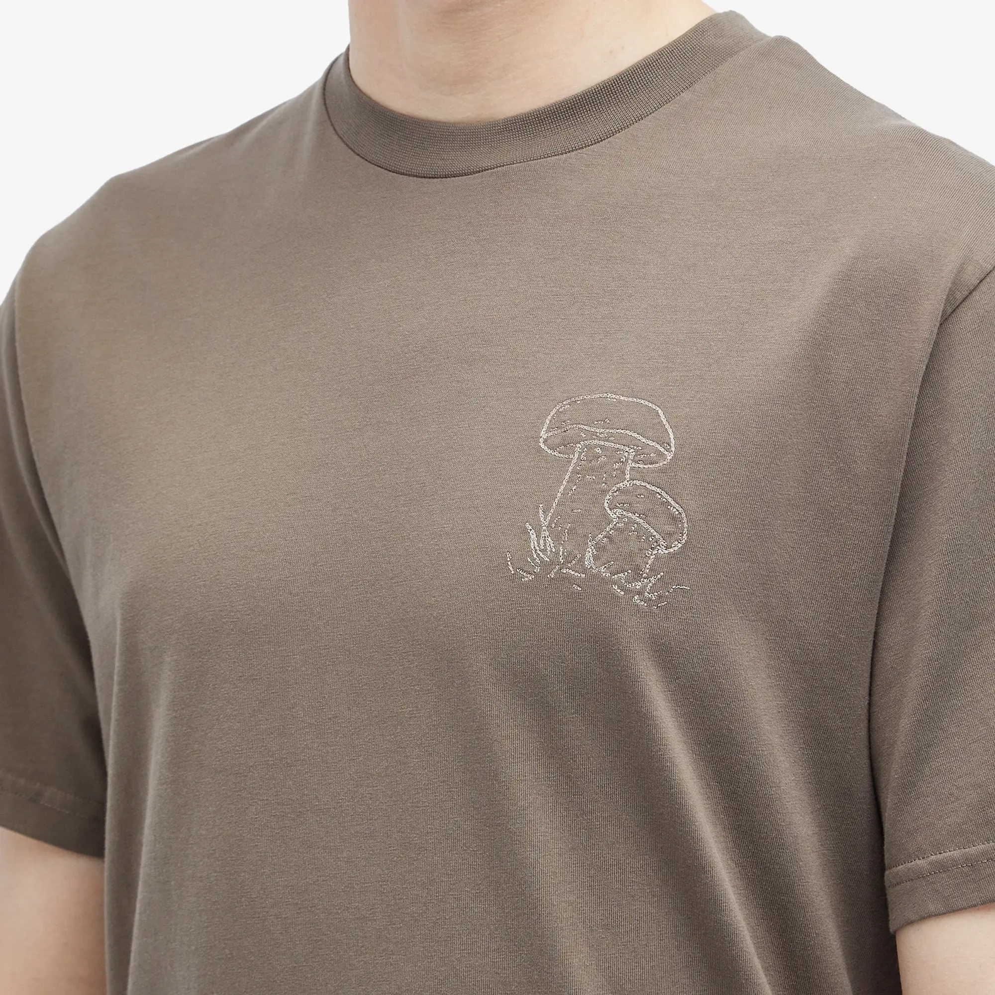 Foret forét Toad Organic Cotton T-Shirt, Cold Brown
