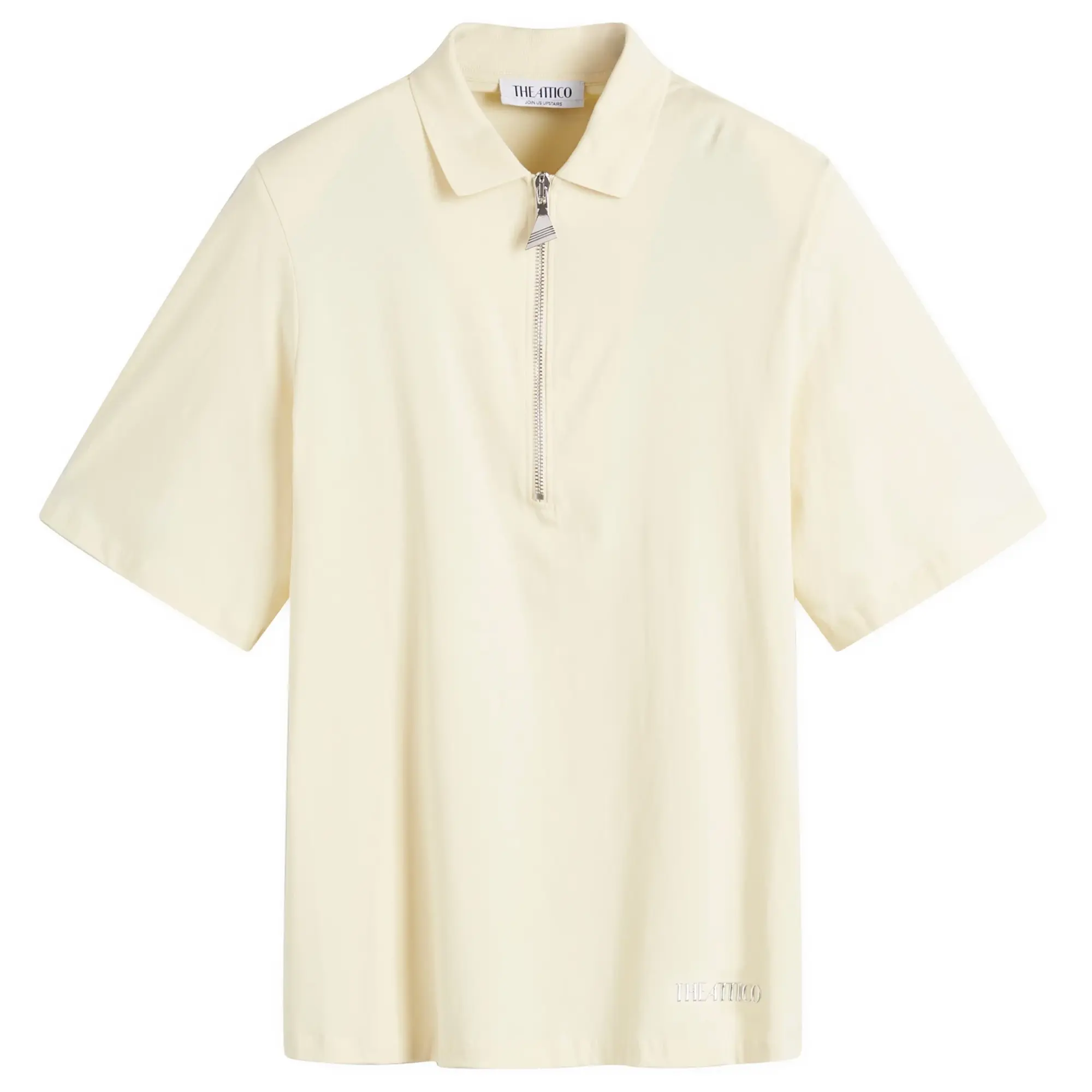 The Attico Women's Zip Front T-Shirt Butter