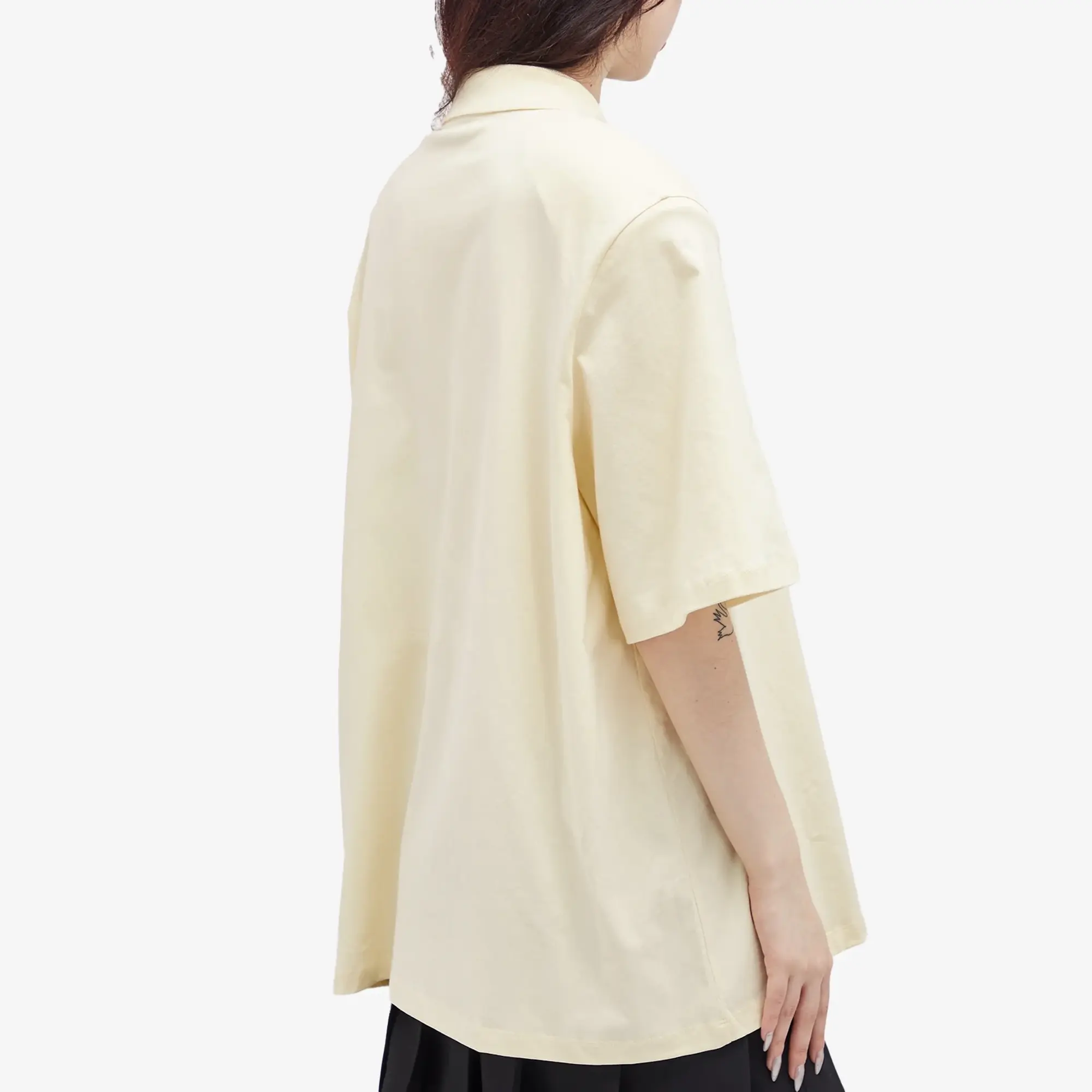 The Attico Women's Zip Front T-Shirt Butter