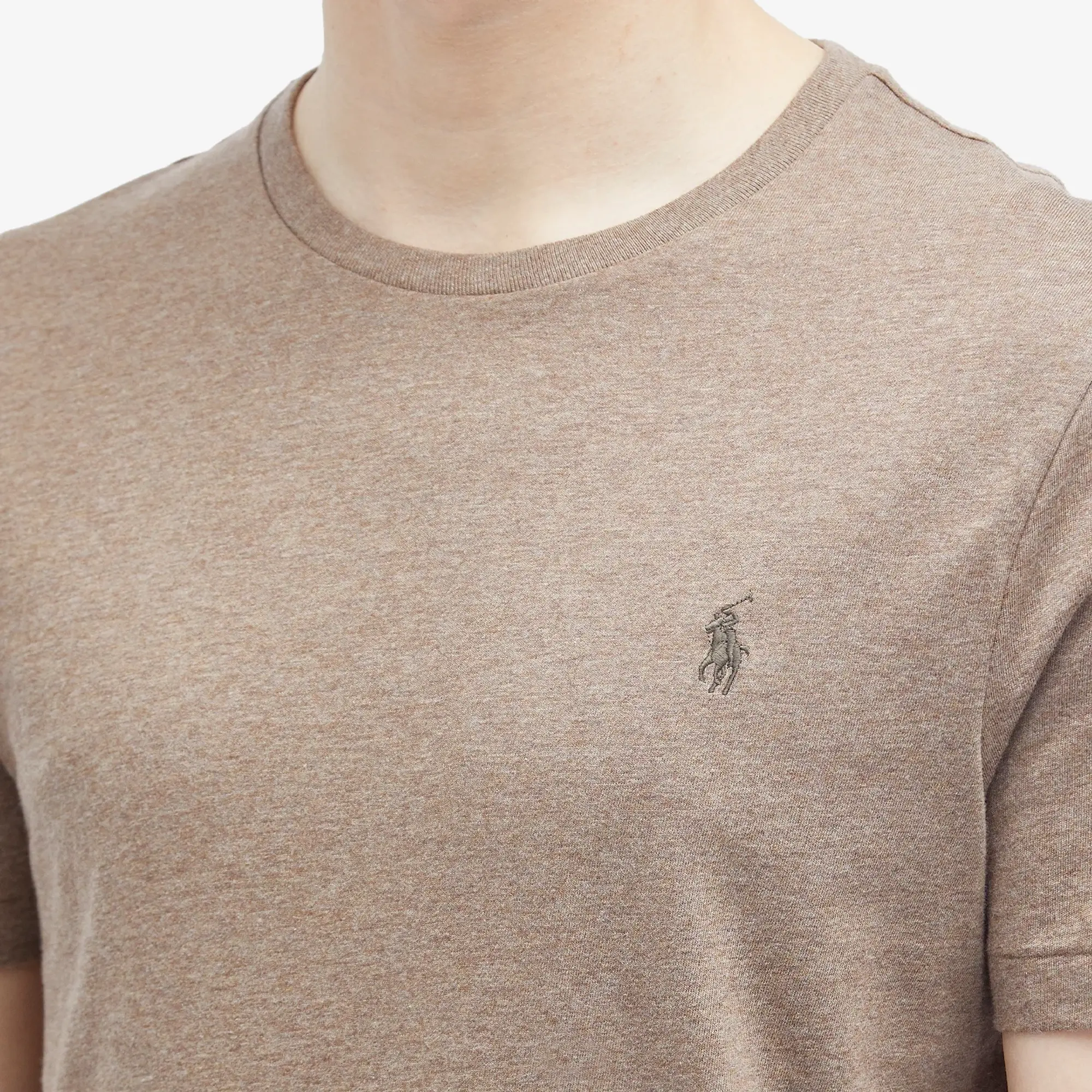 Polo Ralph Lauren Icon Logo T-Shirt In Brown Marl