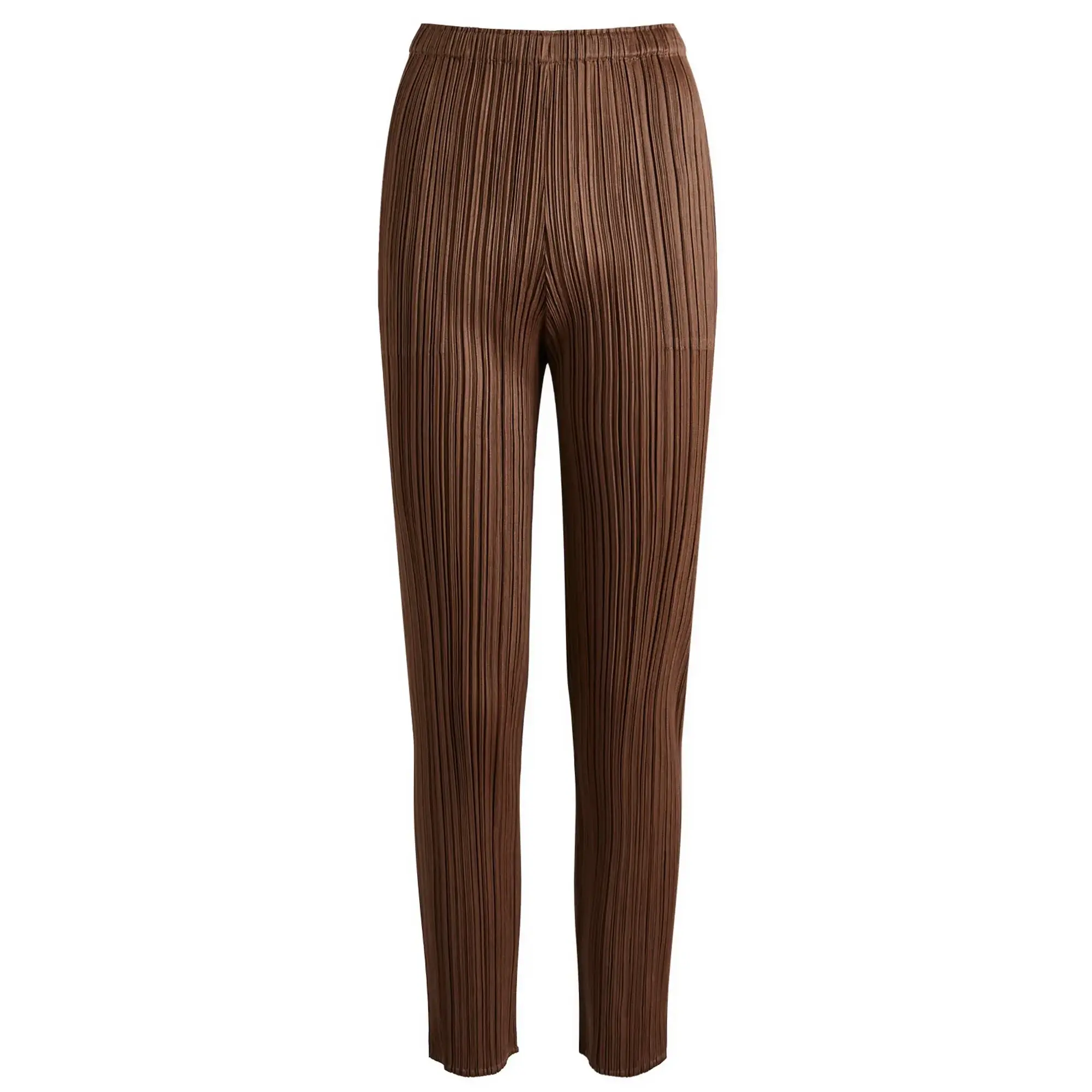 Pleats Please Issey Miyake Women's Trousers 44-Brown