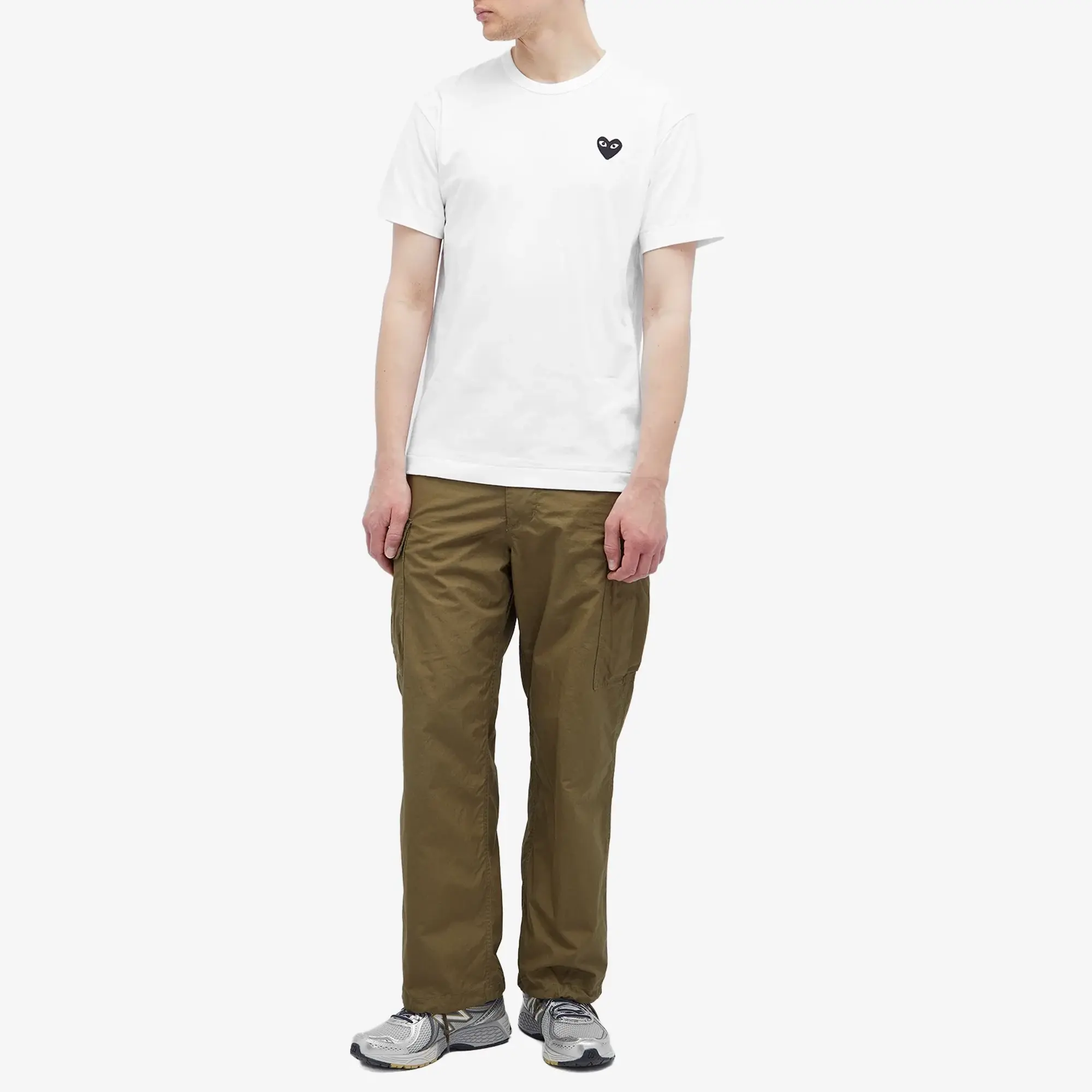 Comme des Garçons Play Men's Basic Logo T-Shirt White/Black