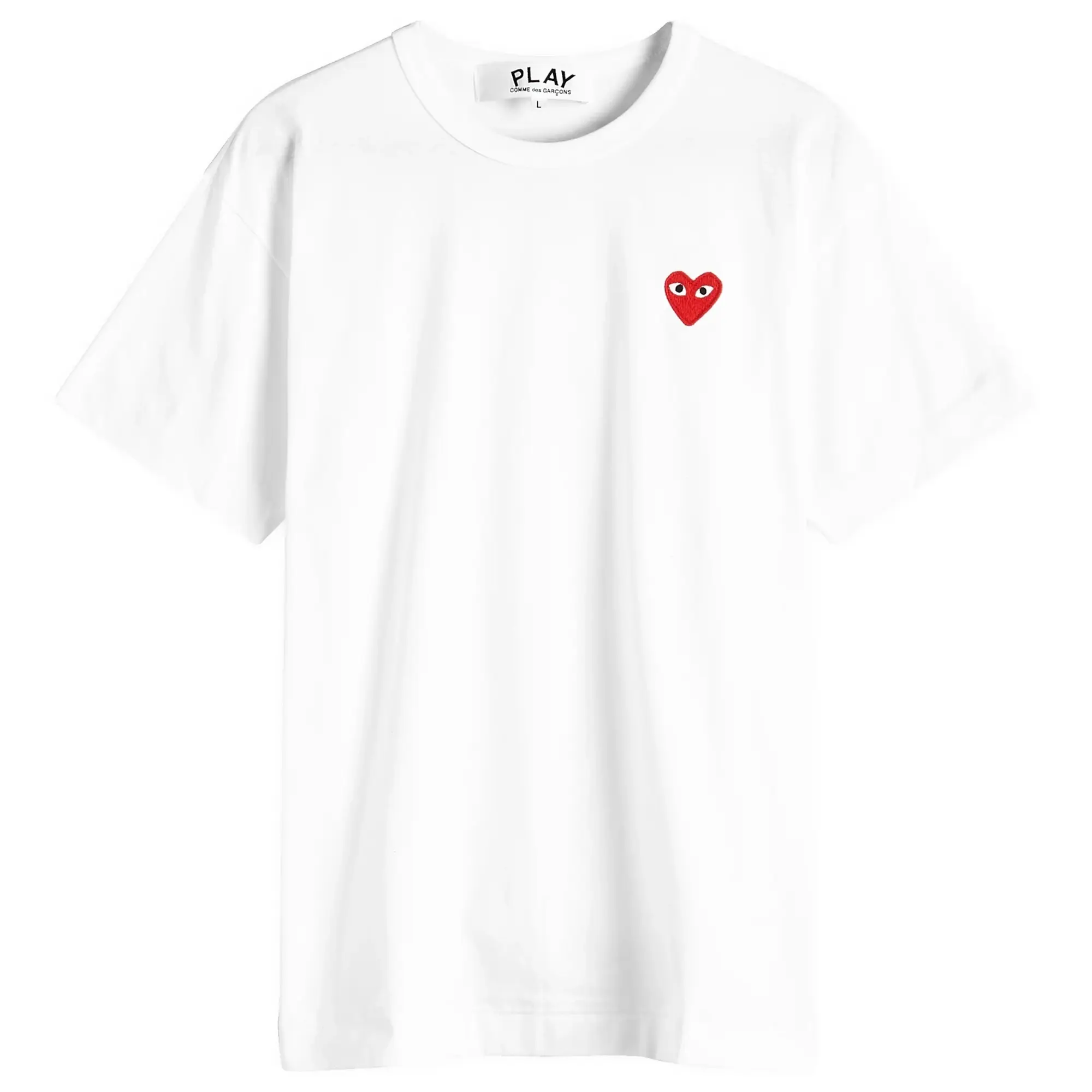 Comme des Garçons Play Men's Basic Logo T-Shirt White/Red