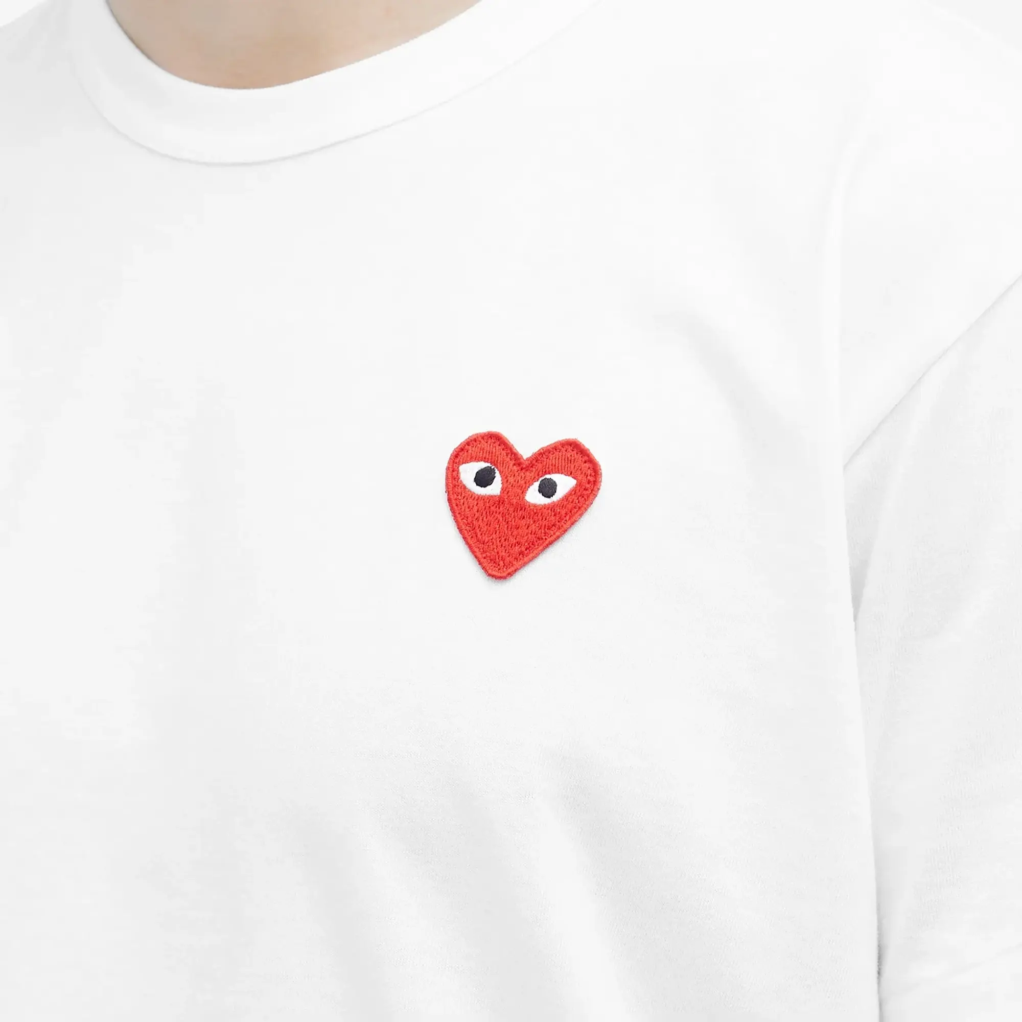 Comme des Garçons Play Men's Basic Logo T-Shirt White/Red