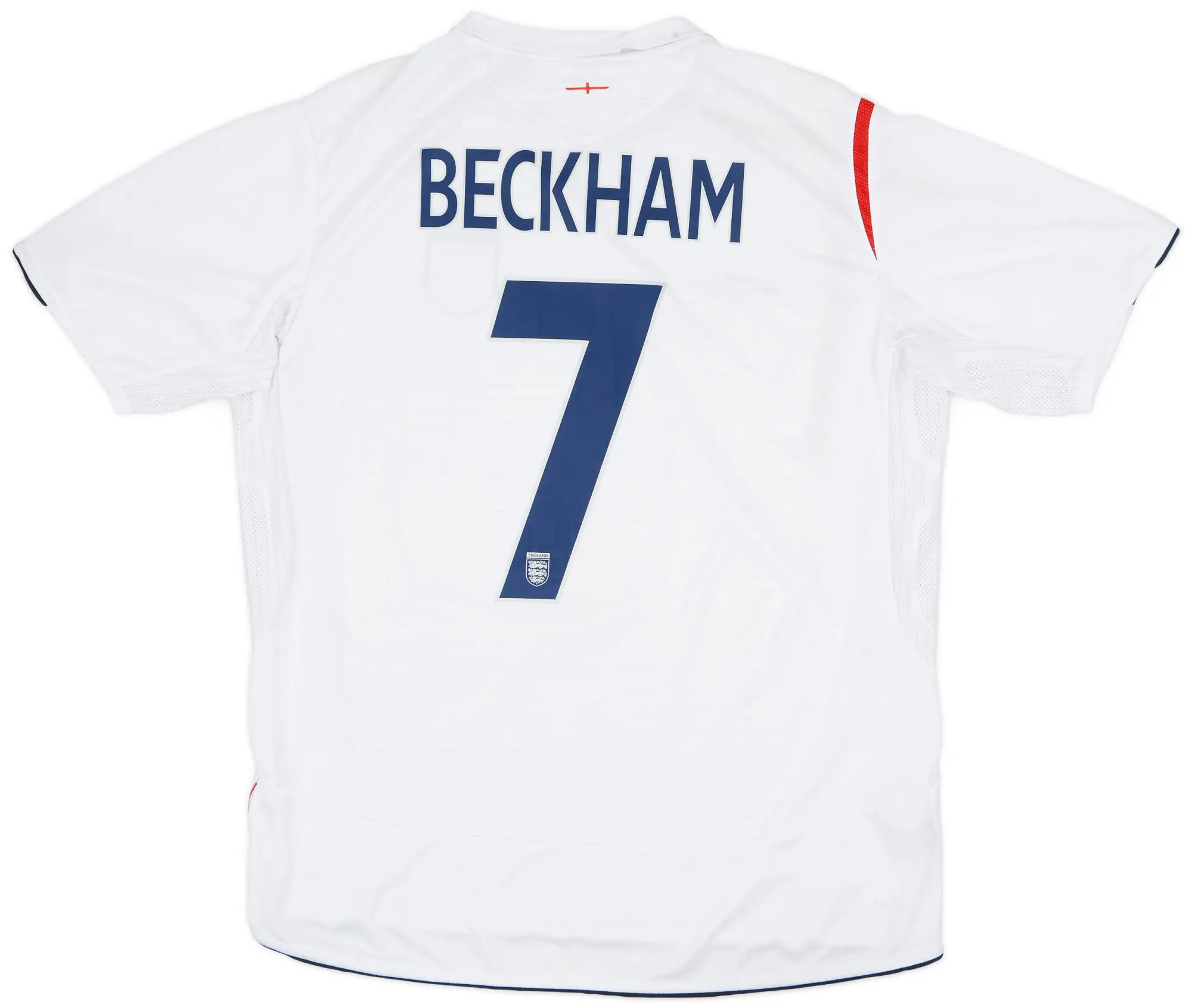 Umbro 2005-07 England Home Shirt Beckham #7 - 6/10 - (XL)
