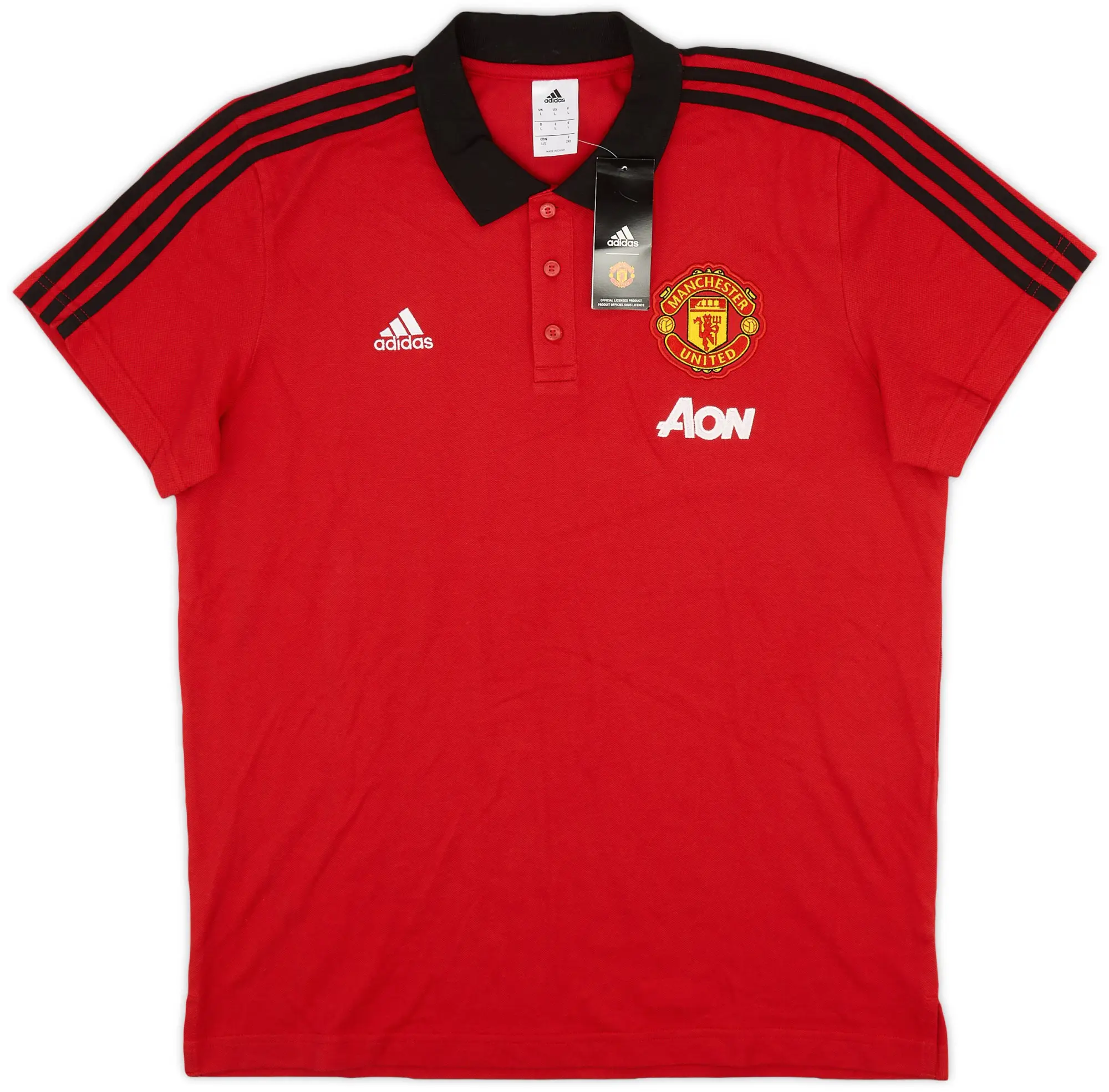 2017-18 Manchester United adidas Polo Shirt (L)