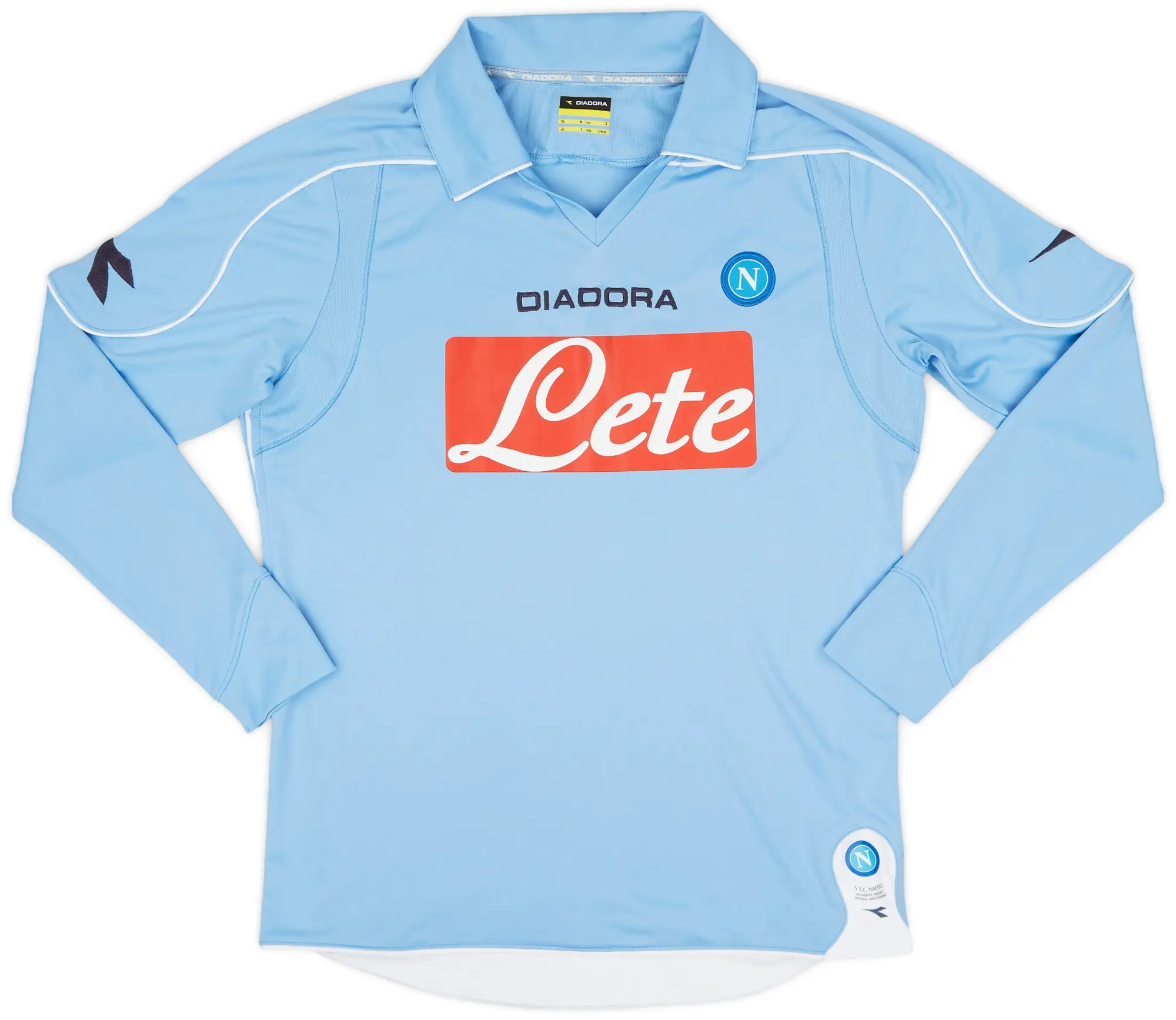 Diadora 2008-09 Napoli Home L/S Shirt - 9/10 - (S)